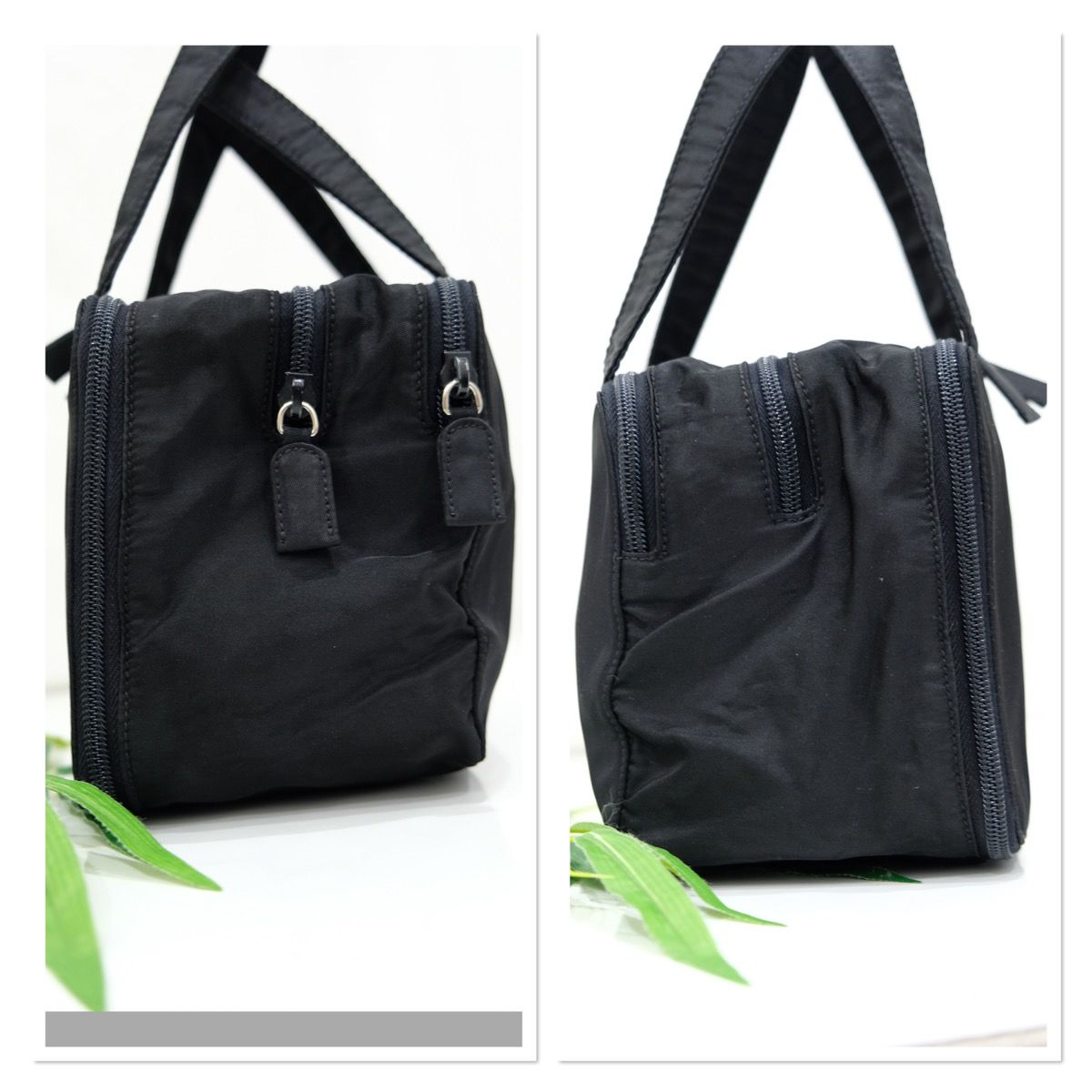 vintage Prada cosmetic/travel bag Black nylon - 4