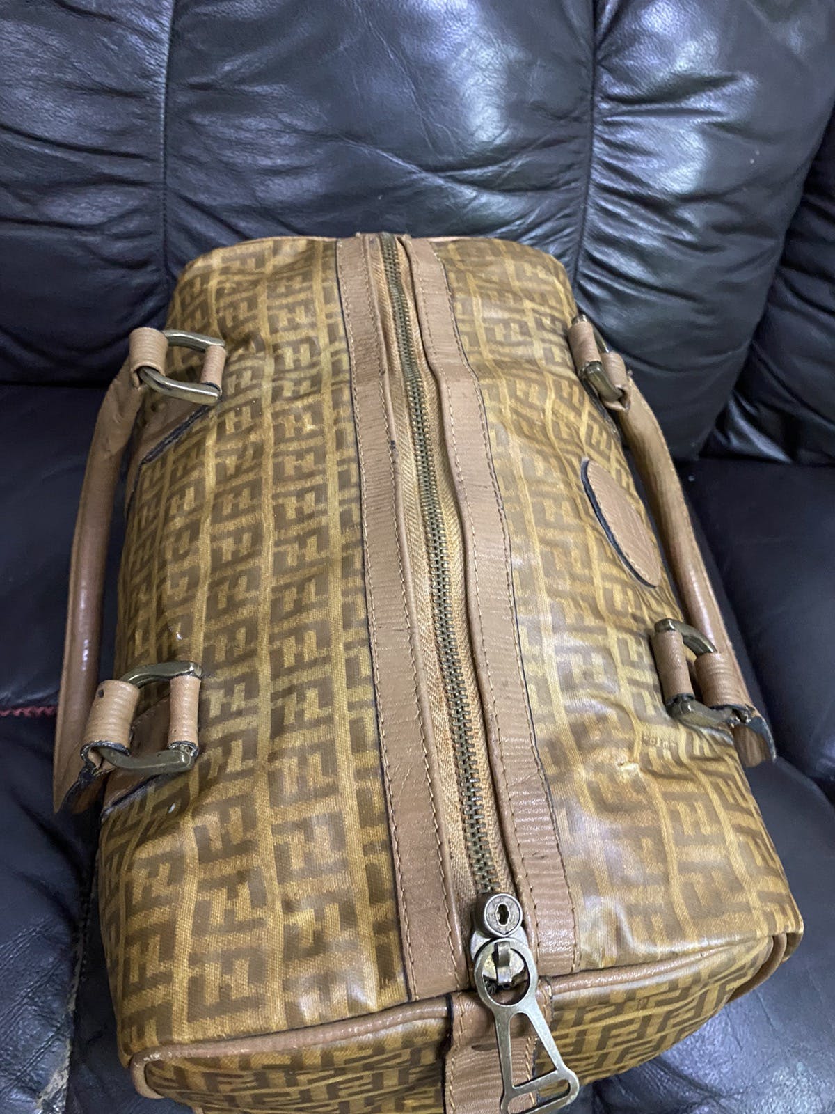 Authentic Vintage Fendi Boston Handbag - 9