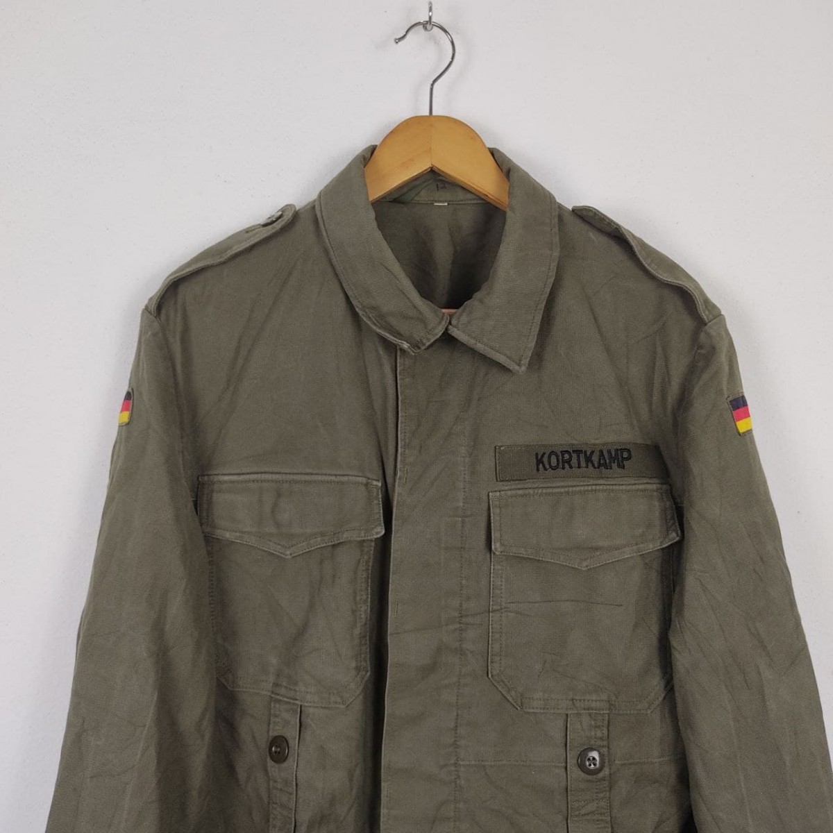 Military - Germany Army Flag Olive Green Shirt Jacket - 3