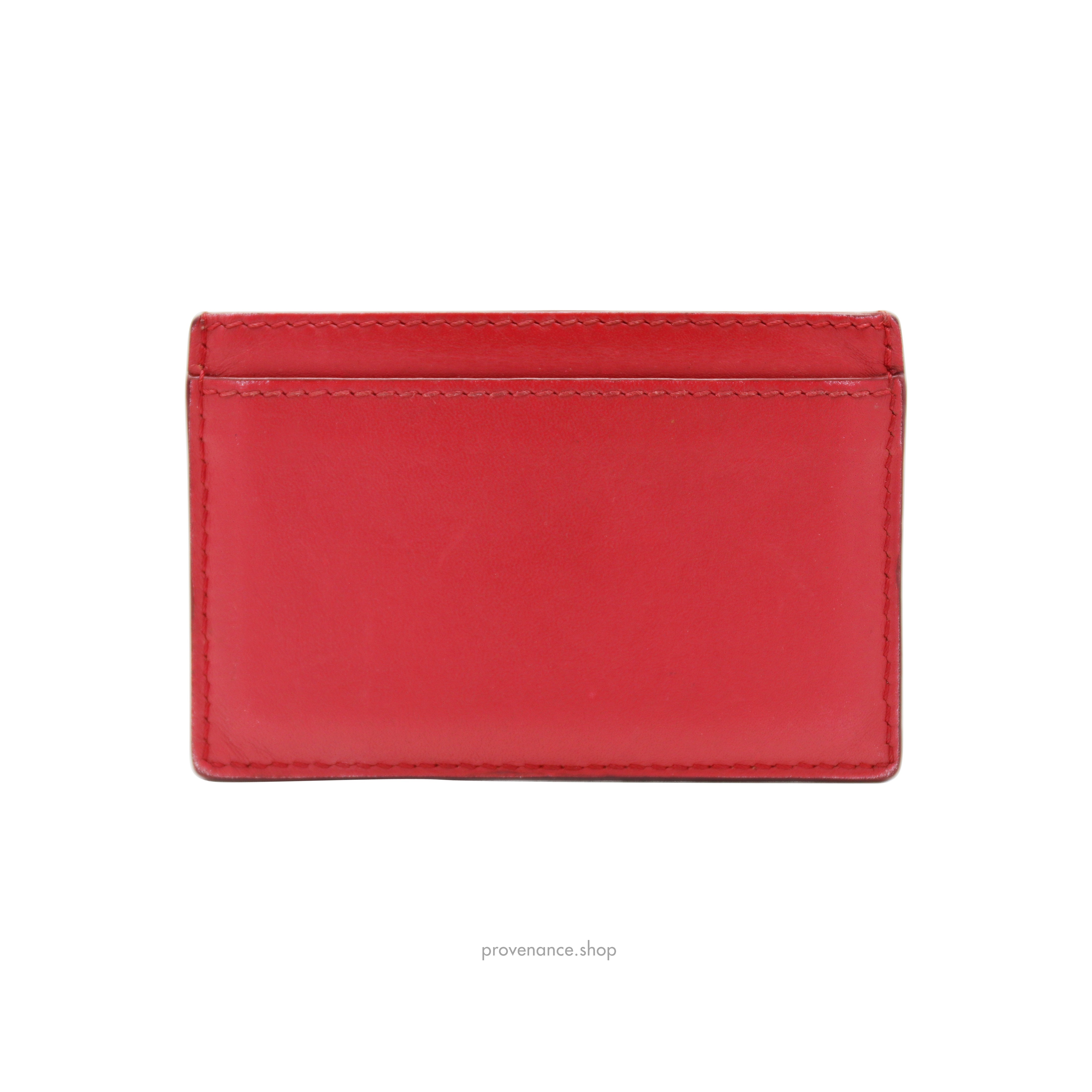 Celine Card Holder Wallet - Red Leather - 3