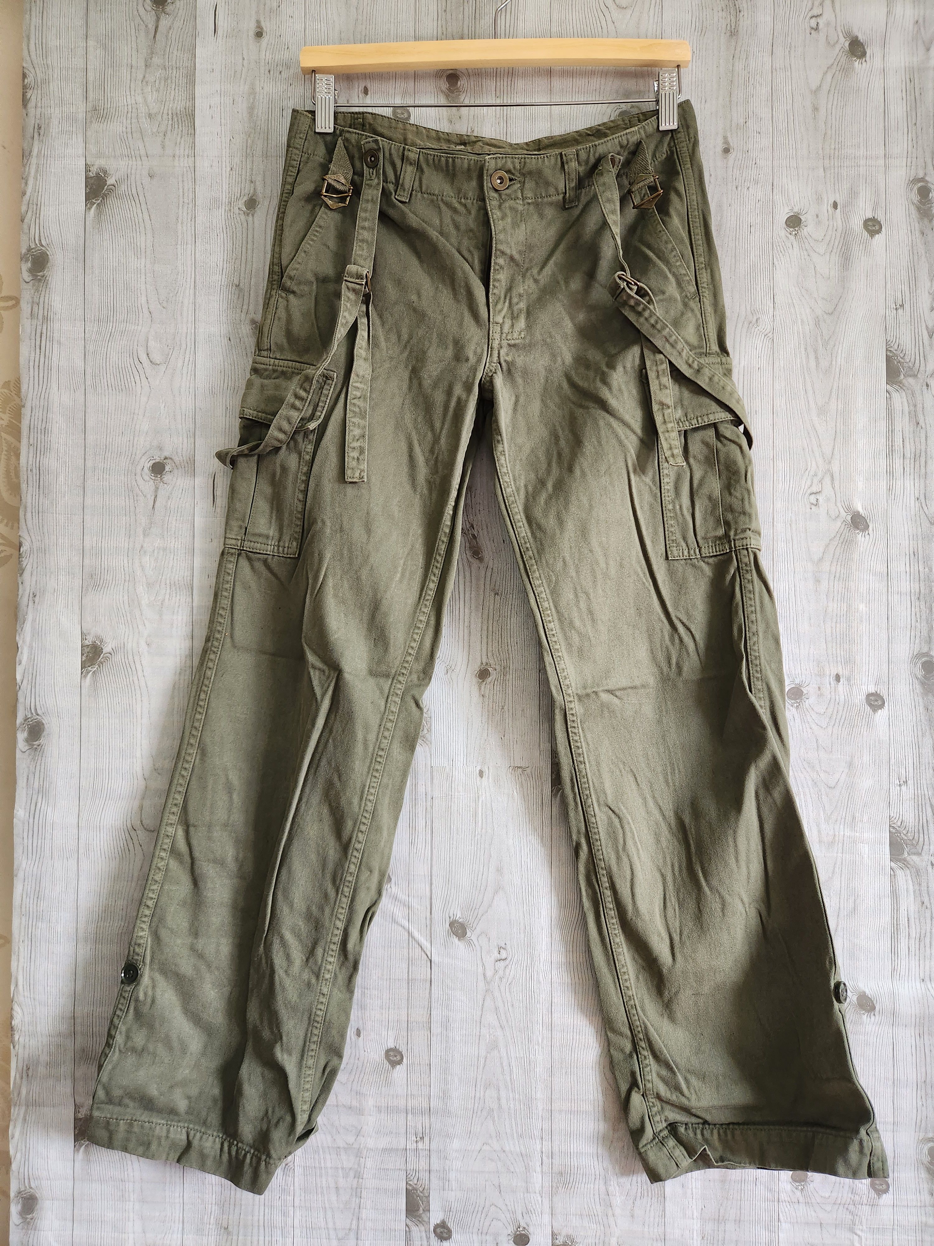 Military - Bondage Cargo Pants With Pockets Army Type - 1