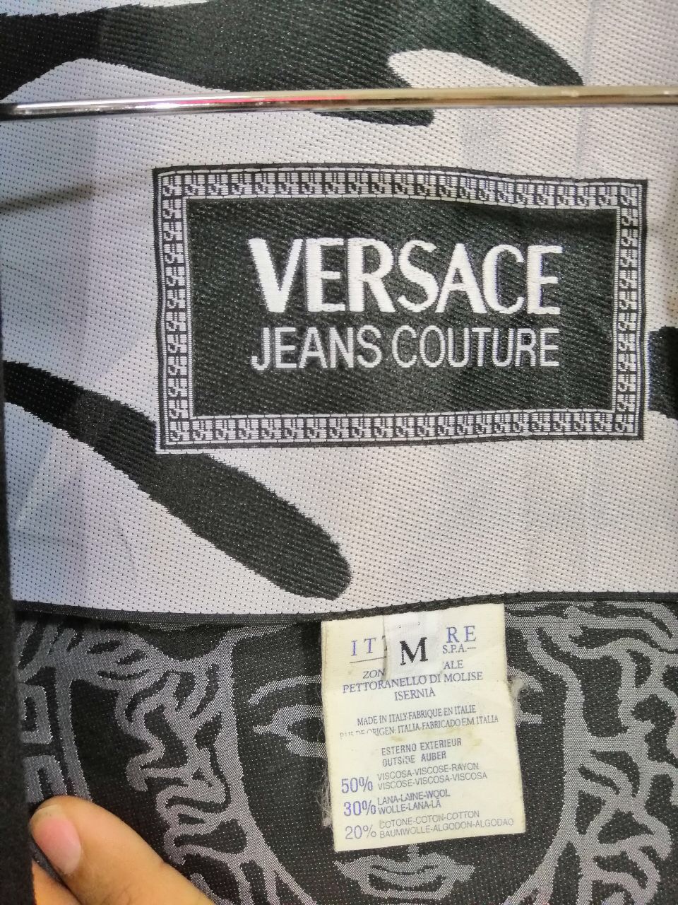Versace Jean Couture Vest White Tiger Stripe Medusa Head - 4
