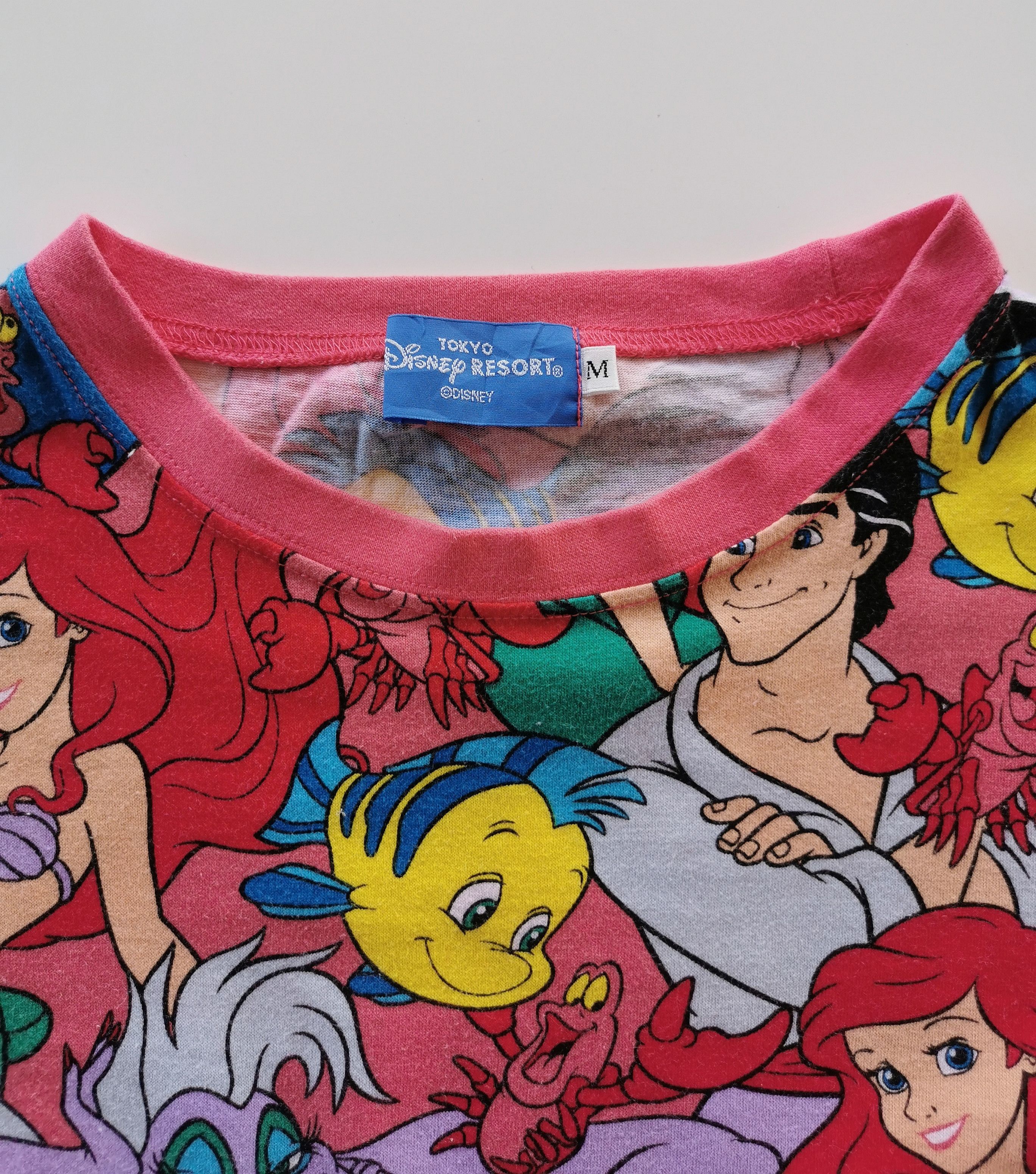 Vintage - The Little Mermaid Cartoon Full Print Tshirt - 5