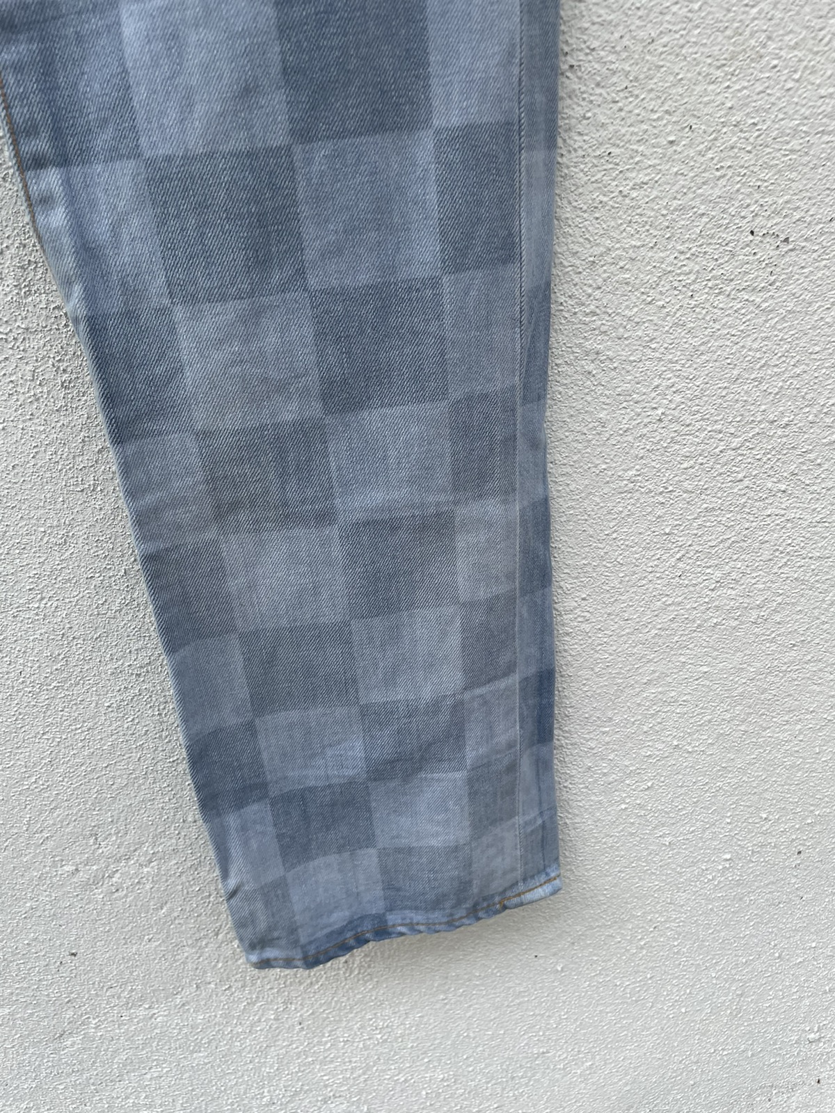 Japanese Brand - Made In Japan Sweager Plaid Design Jeans - 5