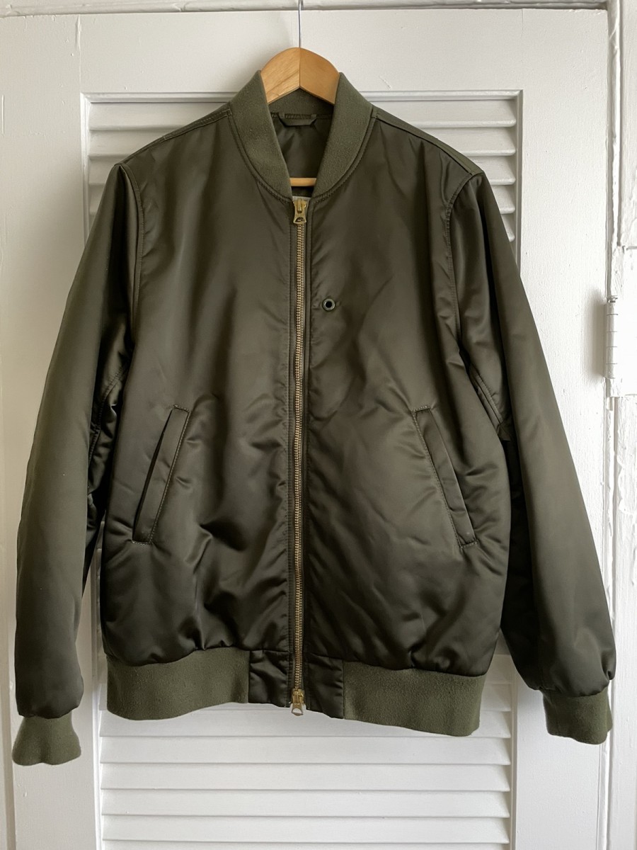 Acne Selo Bomber Jacket Olive Size 48 - 1