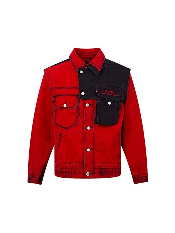 Levi's Red x FENG CHEN WANG Red and Black Tie-Dye Denim Unisex Jacket - 1