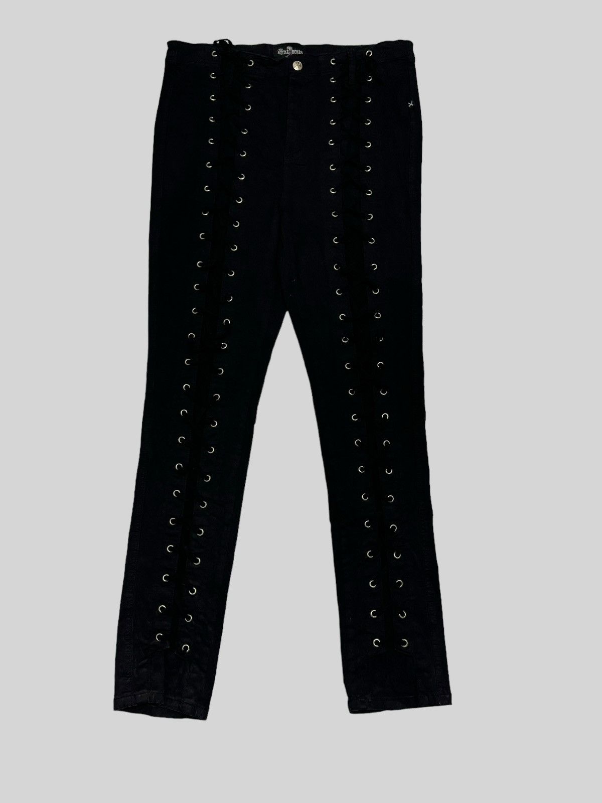 Japanese Brand - ROYAL BONES LACED PUNK SEXY BONDAGE STYLE PANT - 1