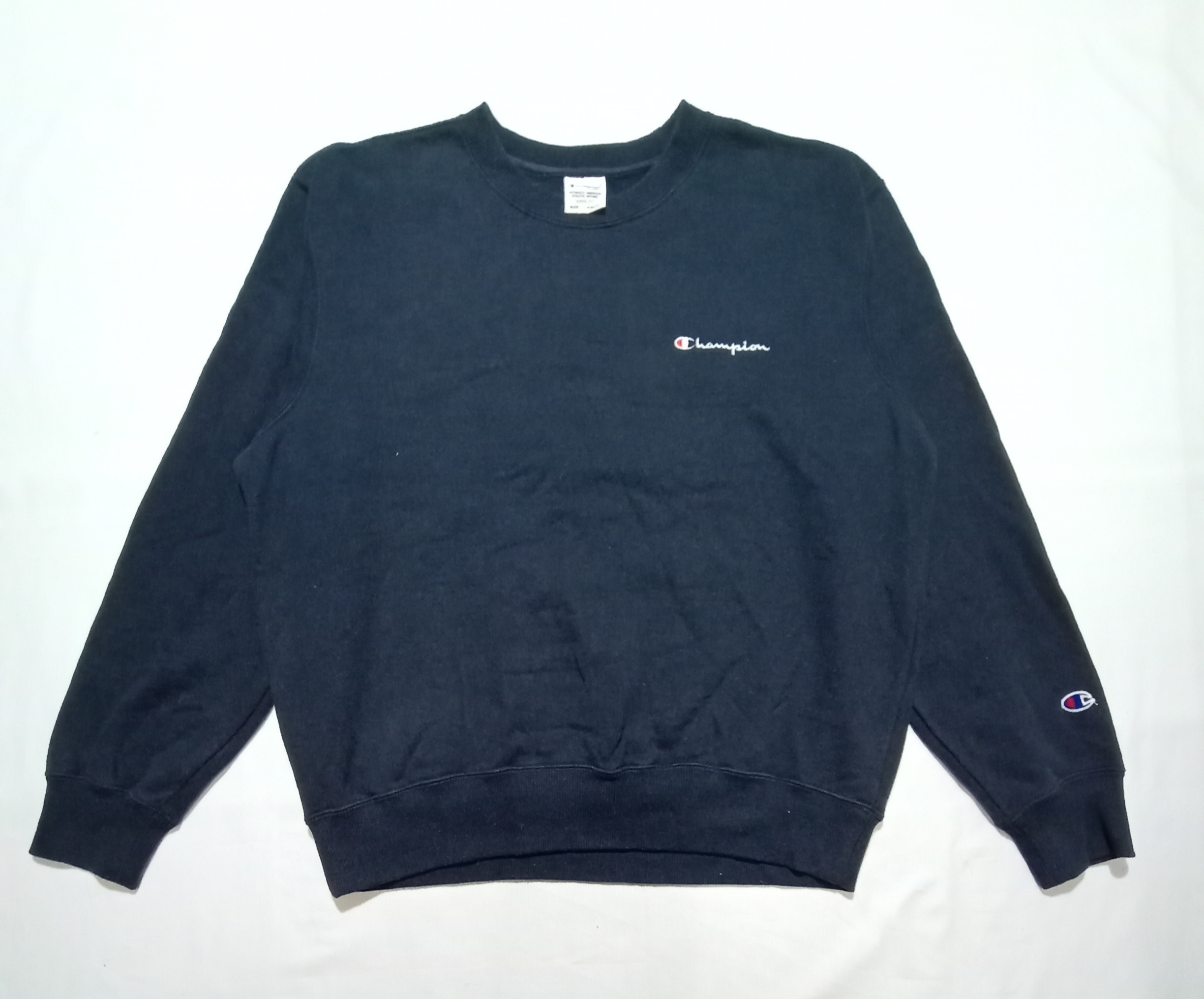 Vintage - Champion Usa Sweatshirt Embroidery Logo Dark Blue - 1