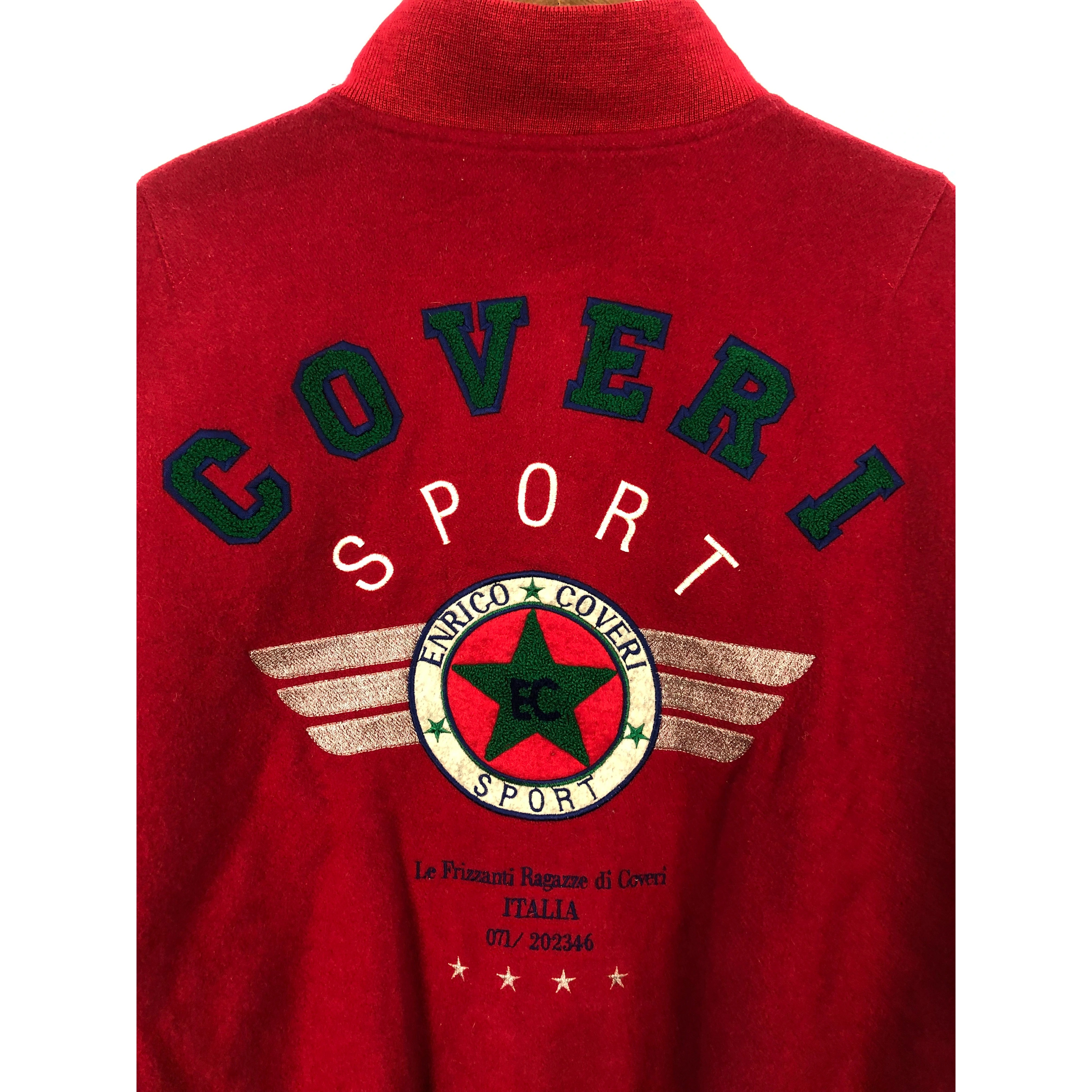 Vintage - Vintage Encico Coveri Bomber Wool Jacket Red - 4