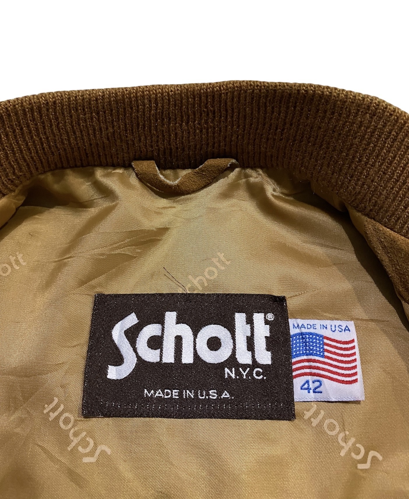 Other Designers Schott NYC - Schott N.Y.C 327 Saddle Suede Leather