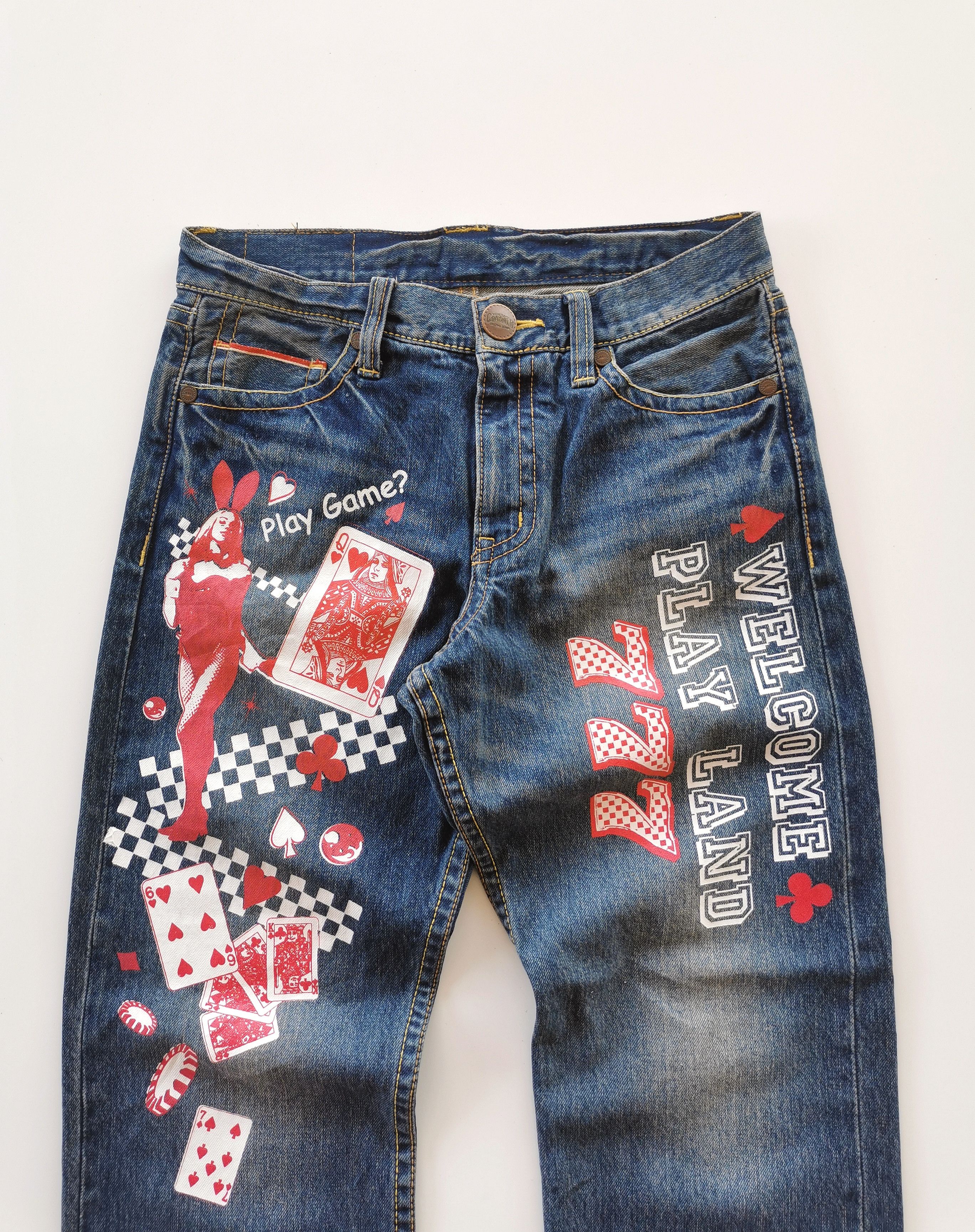 If Six Was Nine - CoAndLu Casino Printed Selvedge Denim Jeans - 1