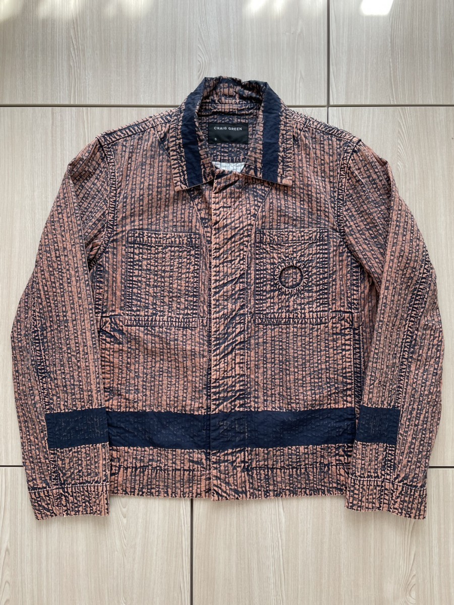 SS19 Acid Wash Line Stitch Worker Jacket - 1