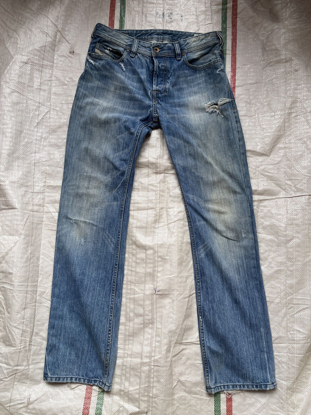 Distressed Diesel Black Zatiny Denim Jeans Made In Italy - 22