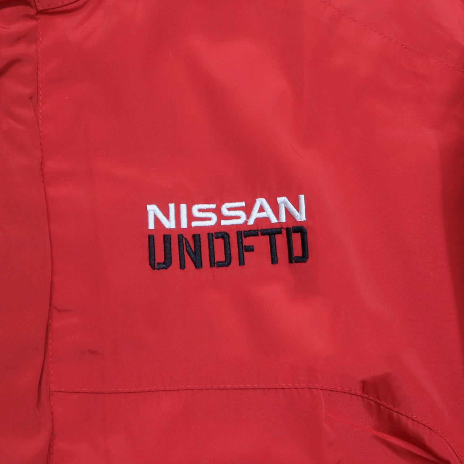 Vintage 90s 00s Y2K NISSAN x UNDEFEATED Embroidered Big Logo Spellout Bomber Worker Jacket - 3