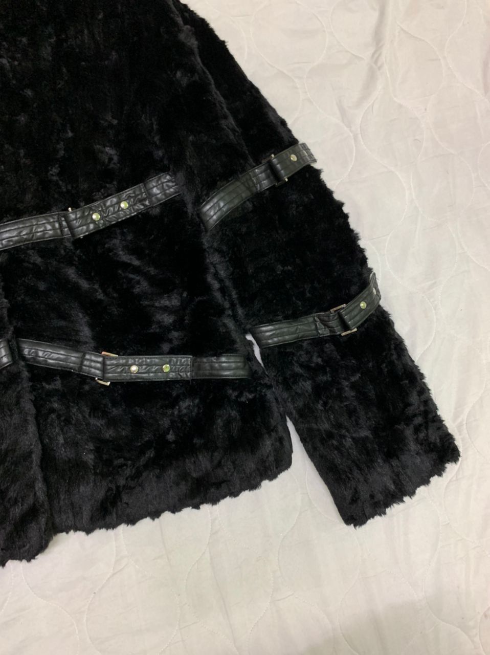 Furs By Joseph Faux Fur Bondage Cropped Jacket - 4