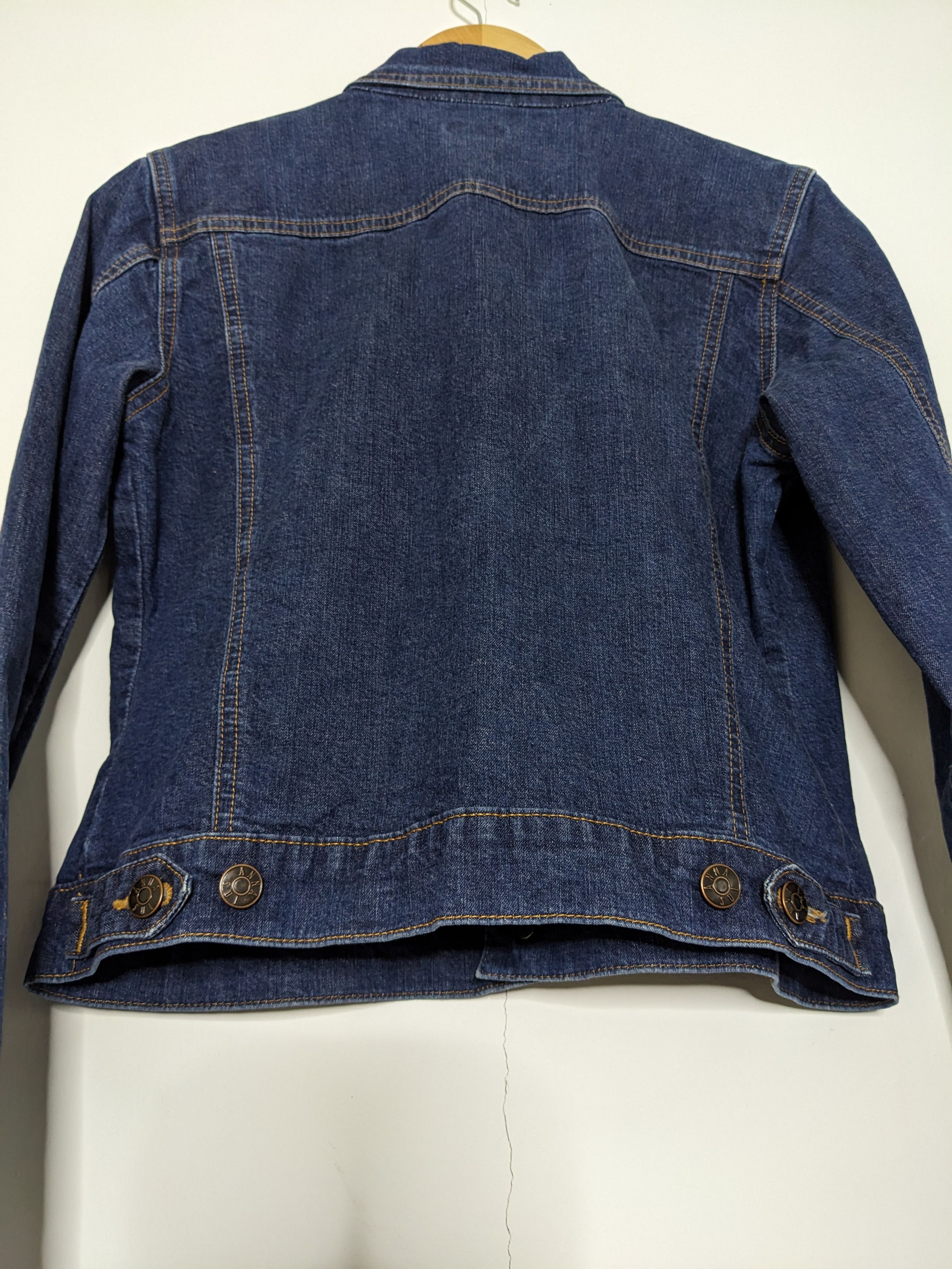 Anna Sui Designer Blue Denim Jacket Small Cropped Button Up - 4