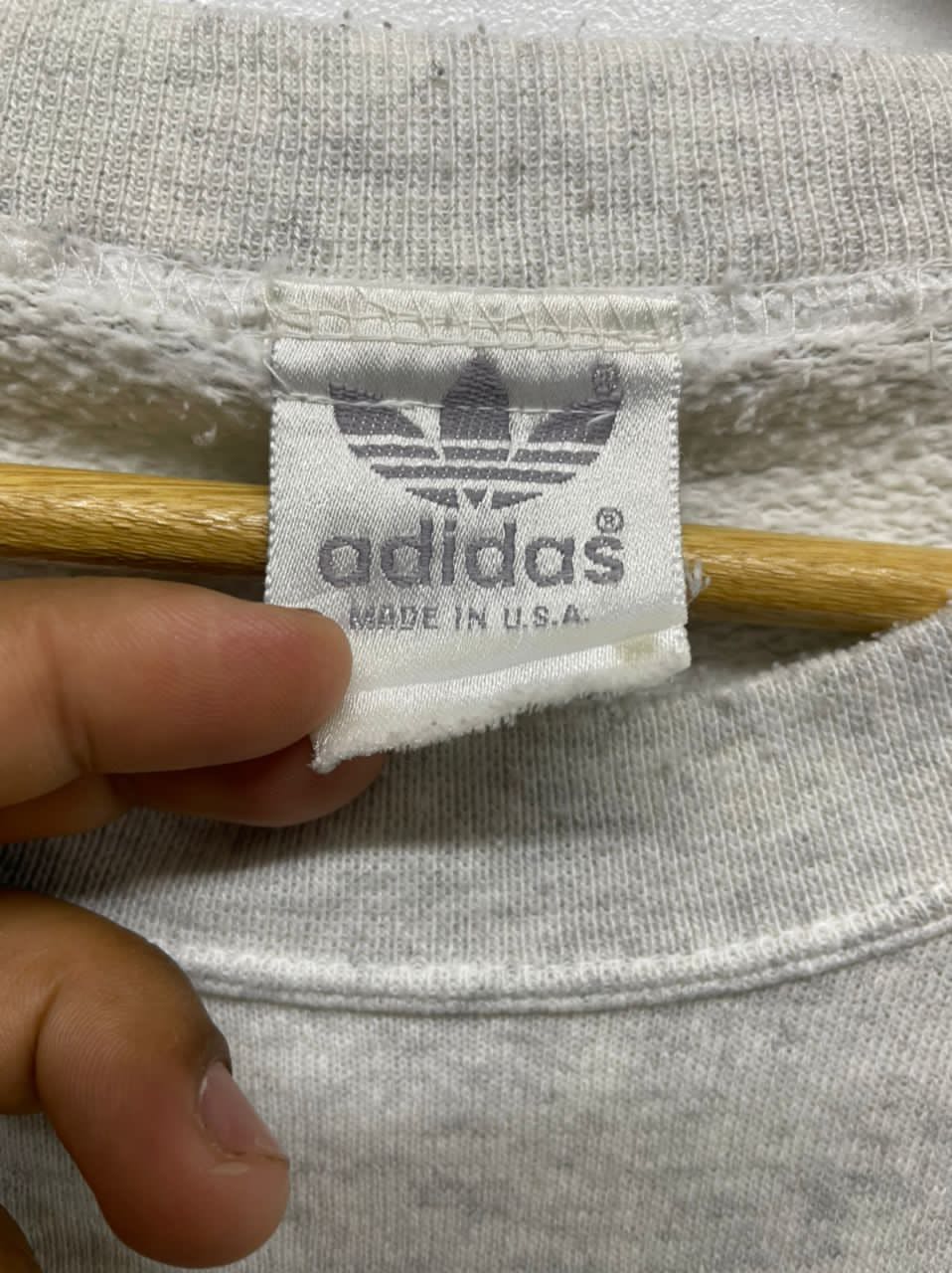 💥True Vintage 90's Adidas Made In Usa Crew Sweatshirt - 6