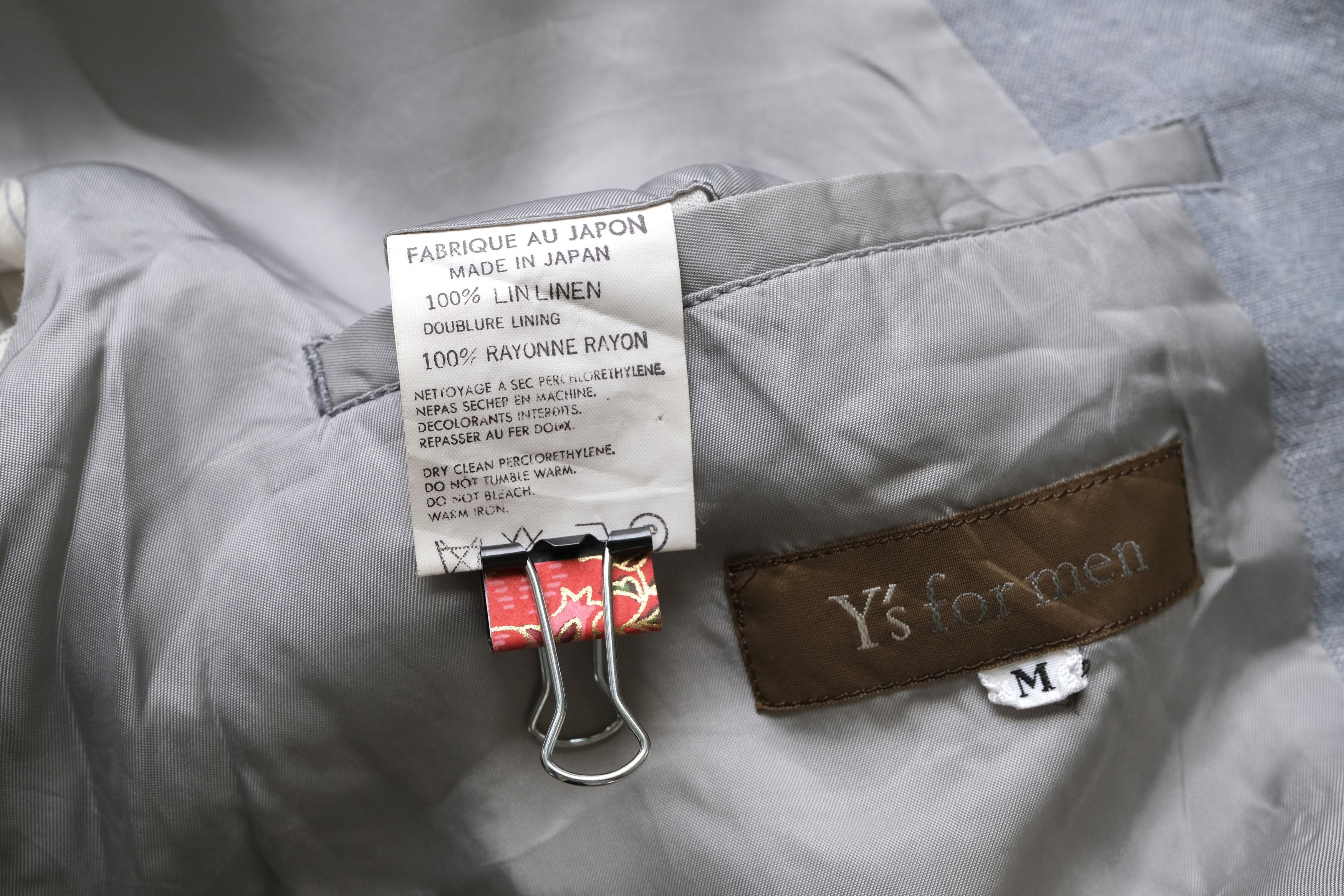 1990s YFM 3-Button Single Breasted Flap Pockets, Linen, (M) - 13