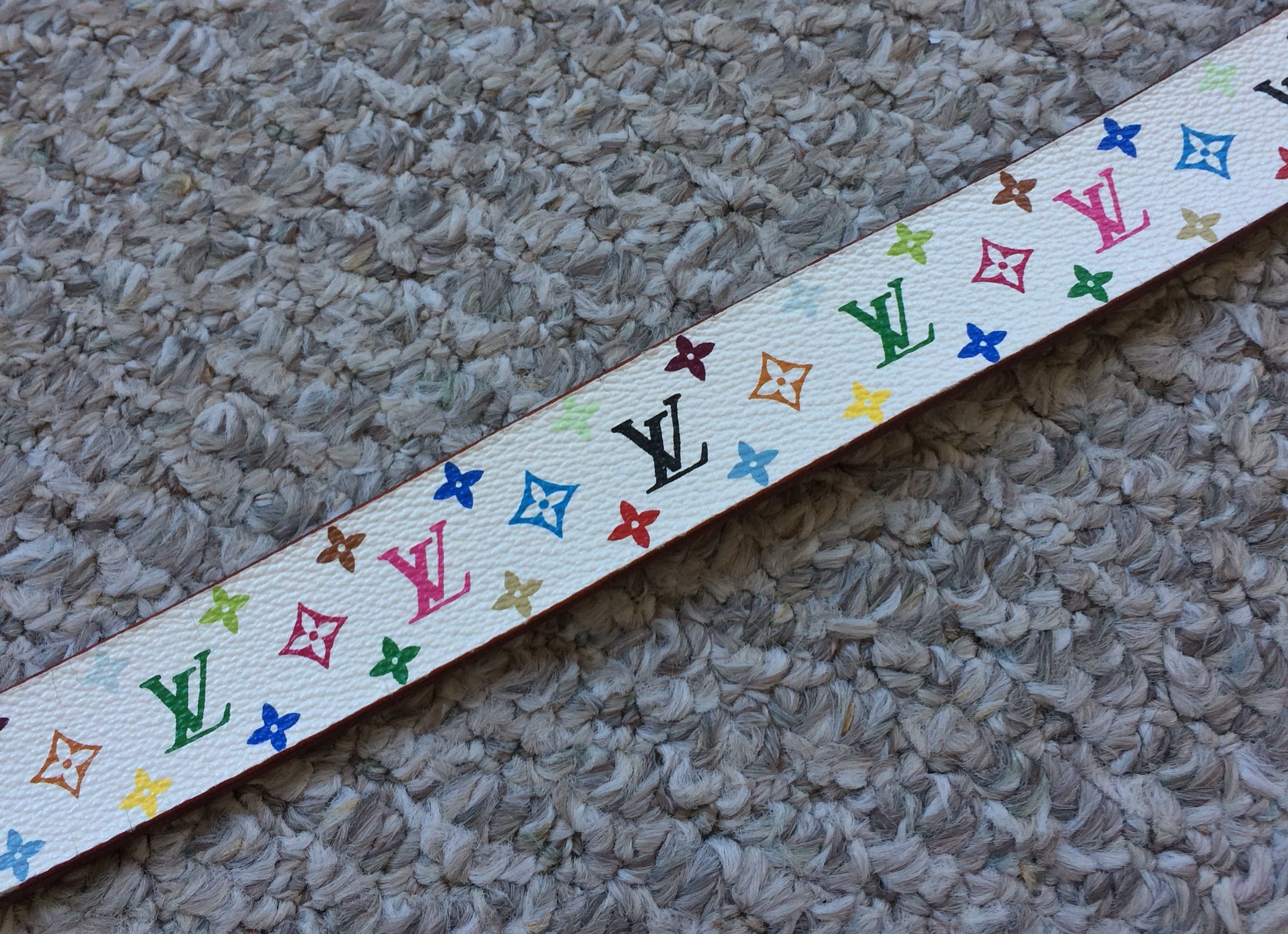 S/S 2003 Louis Murakami Multicolor Monogram Belt - 3