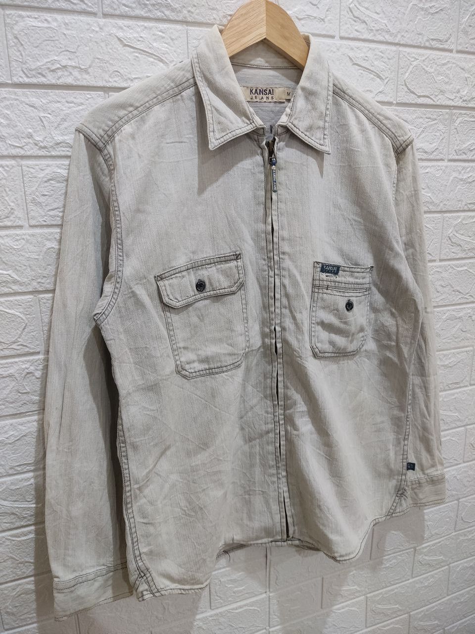 Vintage Kansai Jeans by Kansai Yamamoto Denim Zipper Jacket - 4