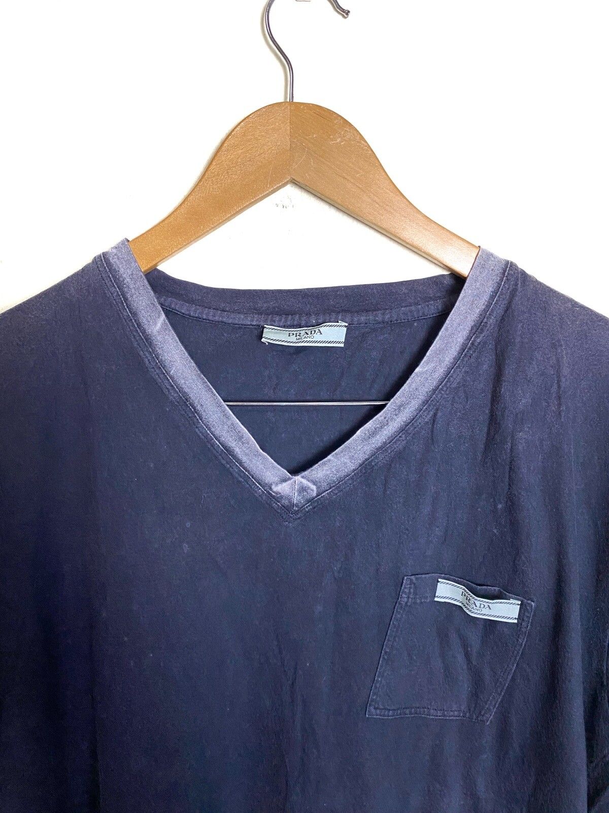 Vintage PRADA V Neck tshirt - 2