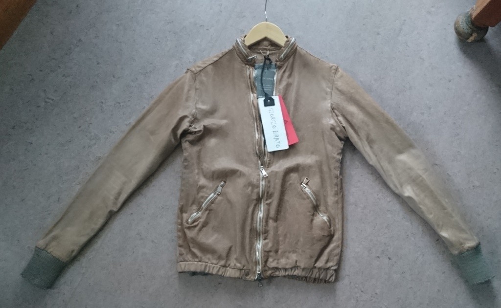 Giorgio Brato - Handmade Two Zip Leather Jacket Beige 48 / S - 5
