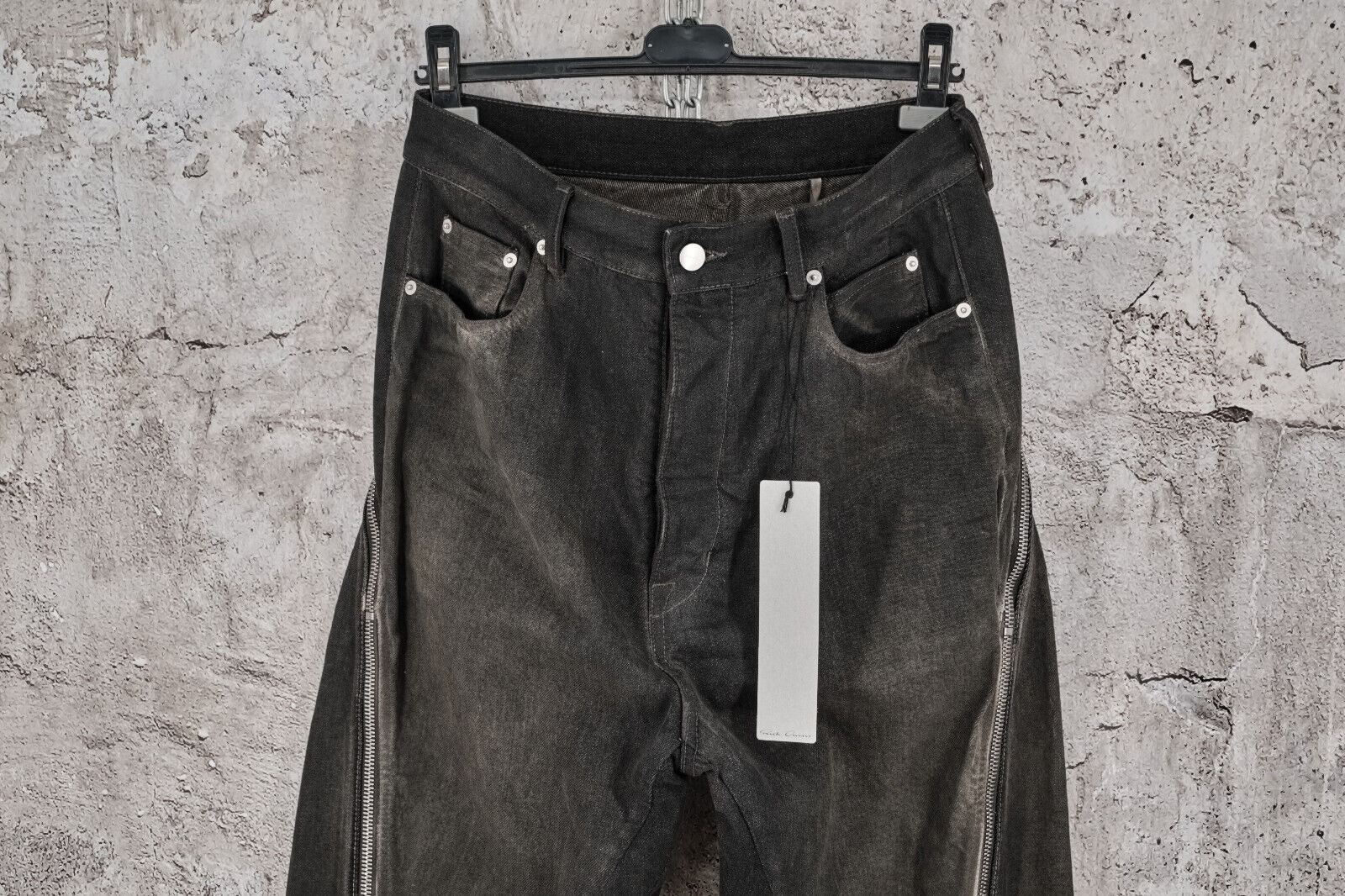 BNWT Rick Owens Bolan Banana Zip-Detailed Flaired Jeans, 1950$ - 5