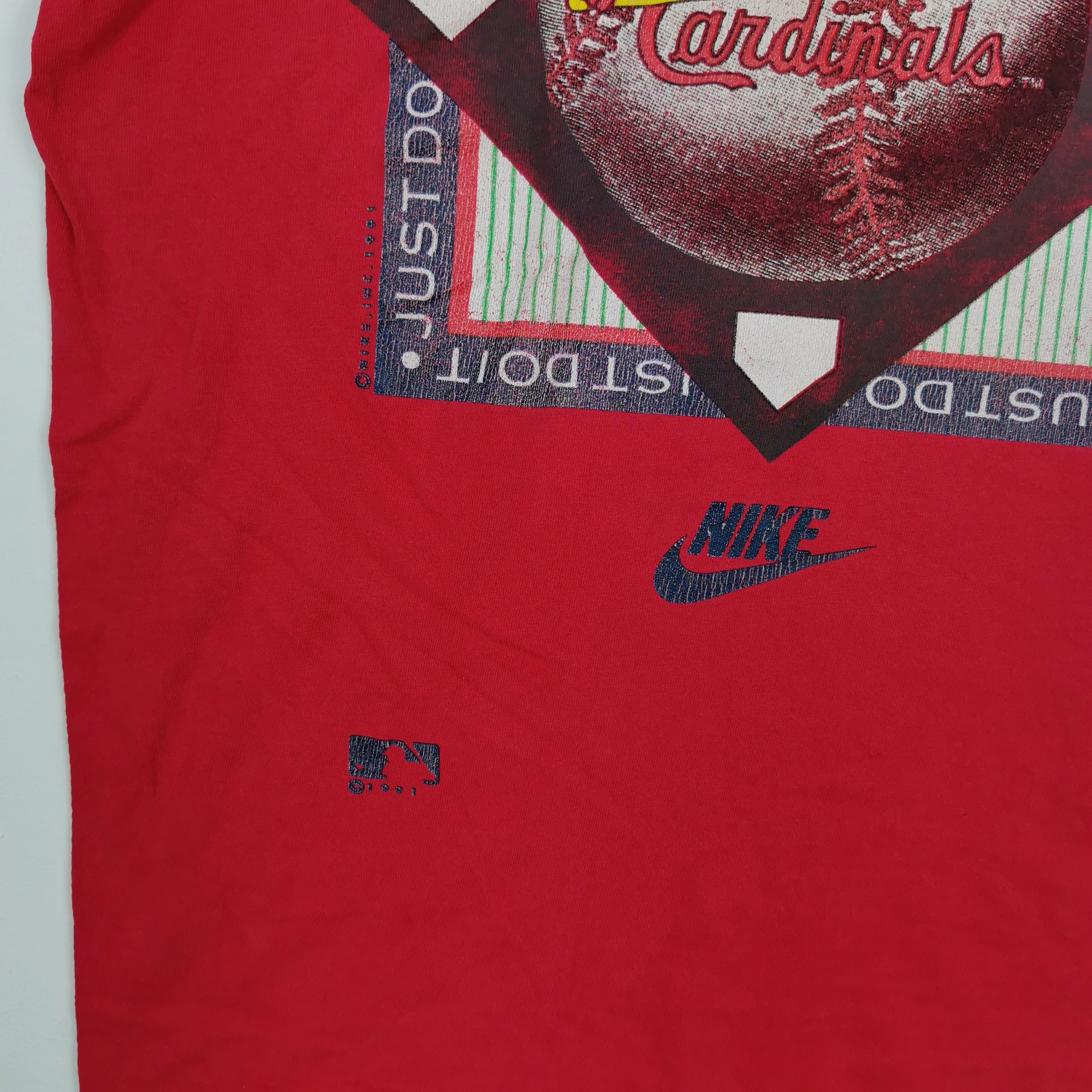 Vintage - Vintage Nike T-Shirt Cardinal MLB Tee Nike Swoosh Tee - 4