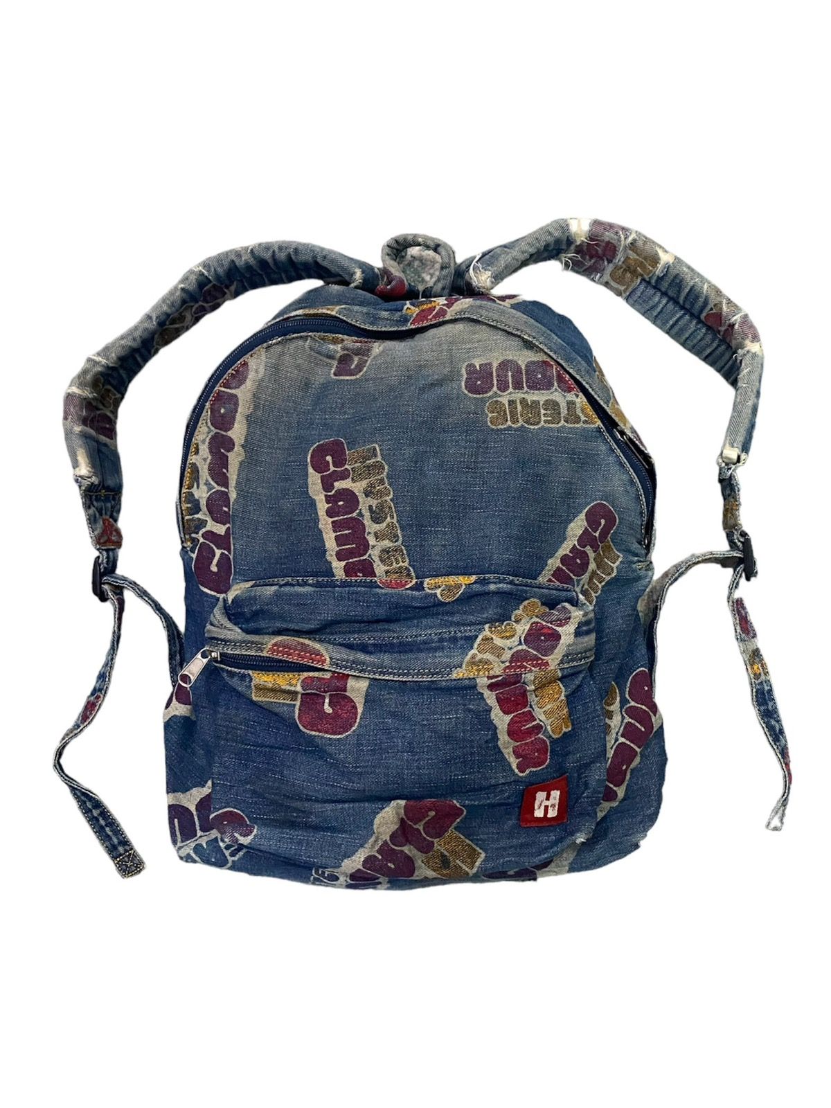 Hysteric Glamour Printed Distressed Denim Backpack - 1