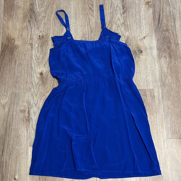 Amanda Uprichard Silk Ruffle Bright Royal Blue Mini Dress - 8