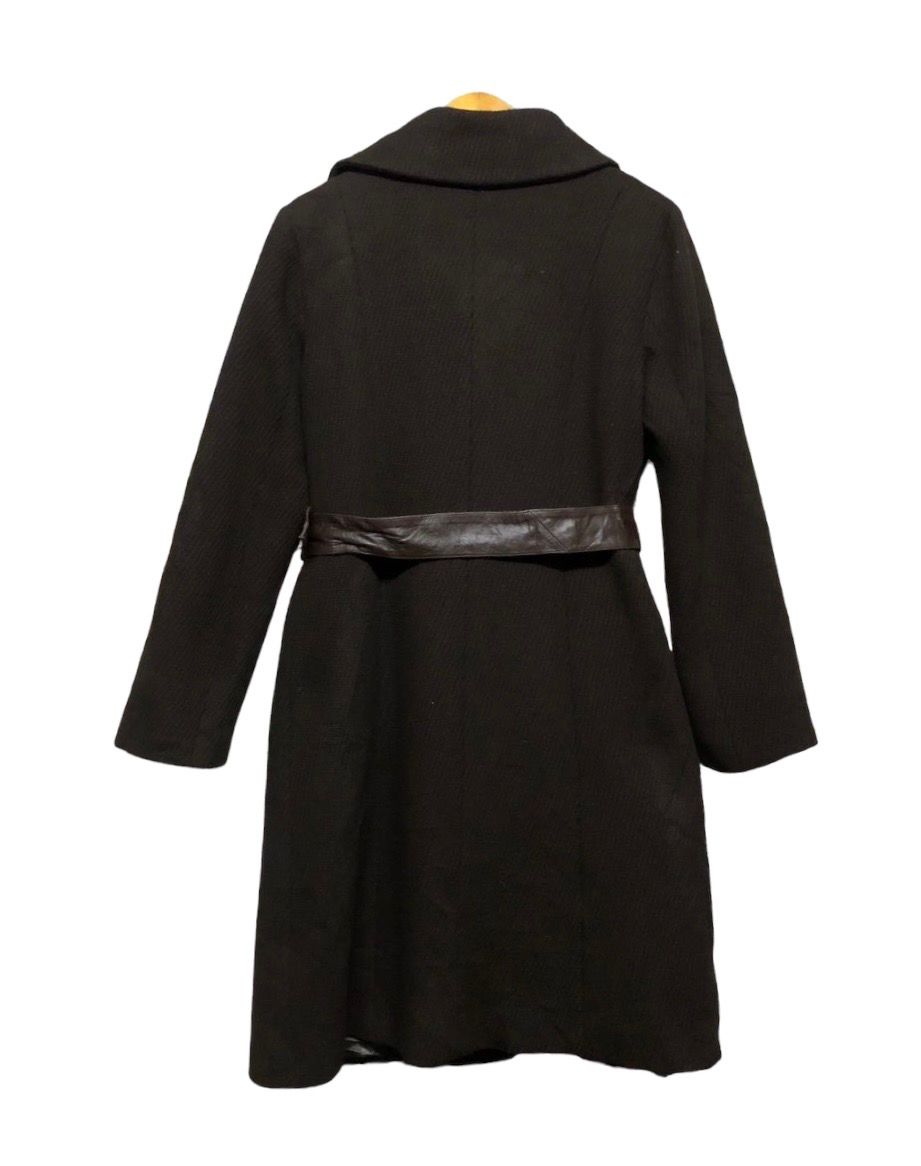 Authentic🔥Mackage Wool Asymetrical Longcoat Leather Belt - 3
