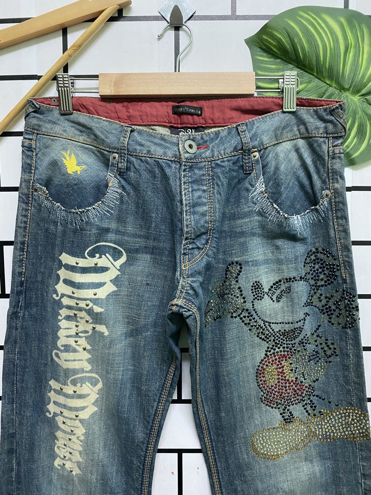 Disney - Japan KOOK & CHELICA Mickey Mouse Design Low Rise Denim - 3