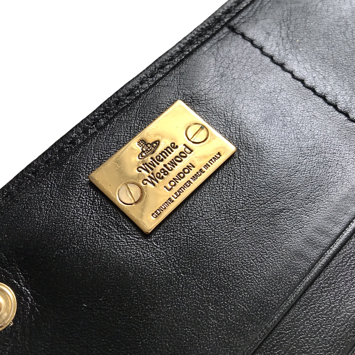Vivienne Westwood Vintage Logo Genuine Leather Long Wallet - 7