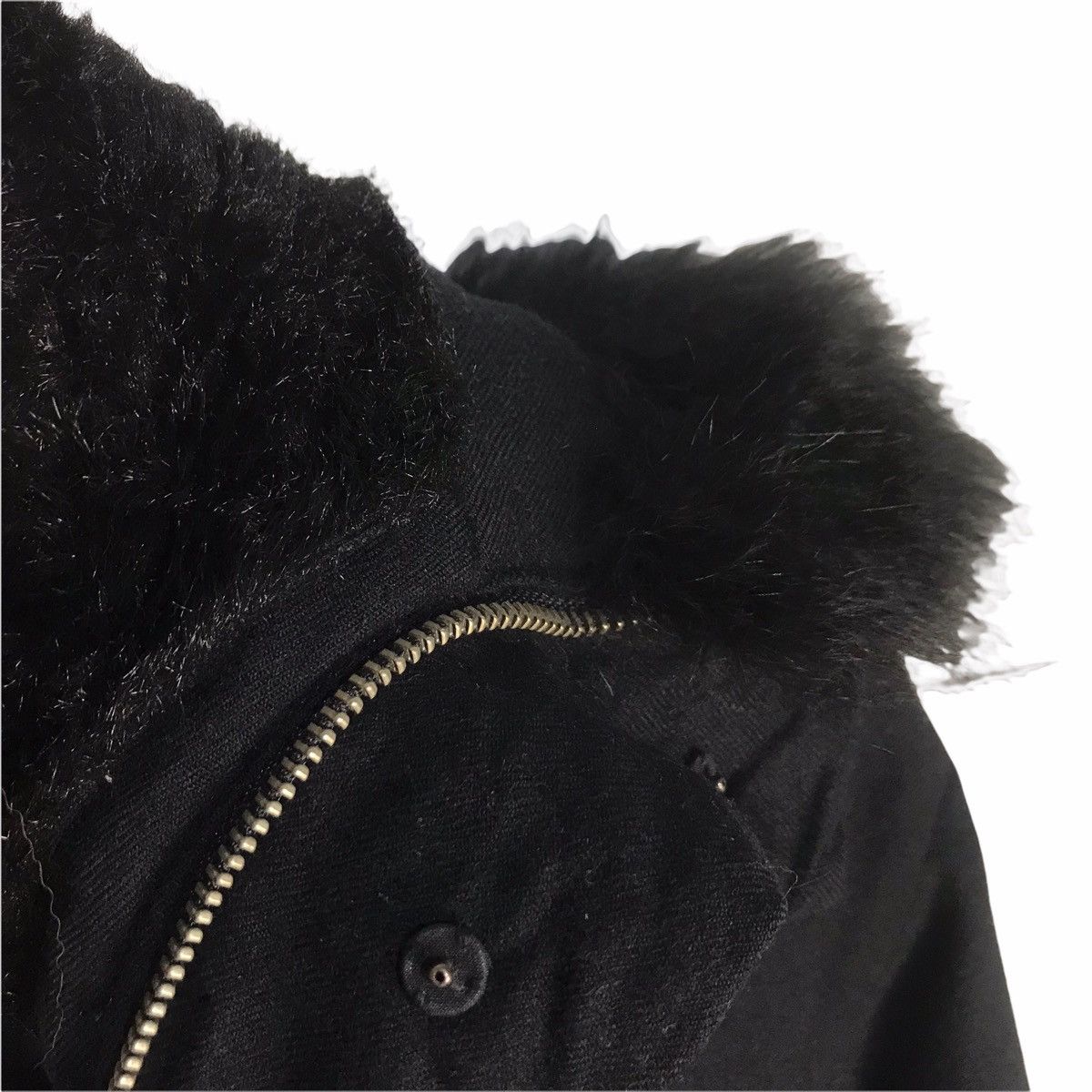 Gomme homme faux fur hooded button wool jacket - 6