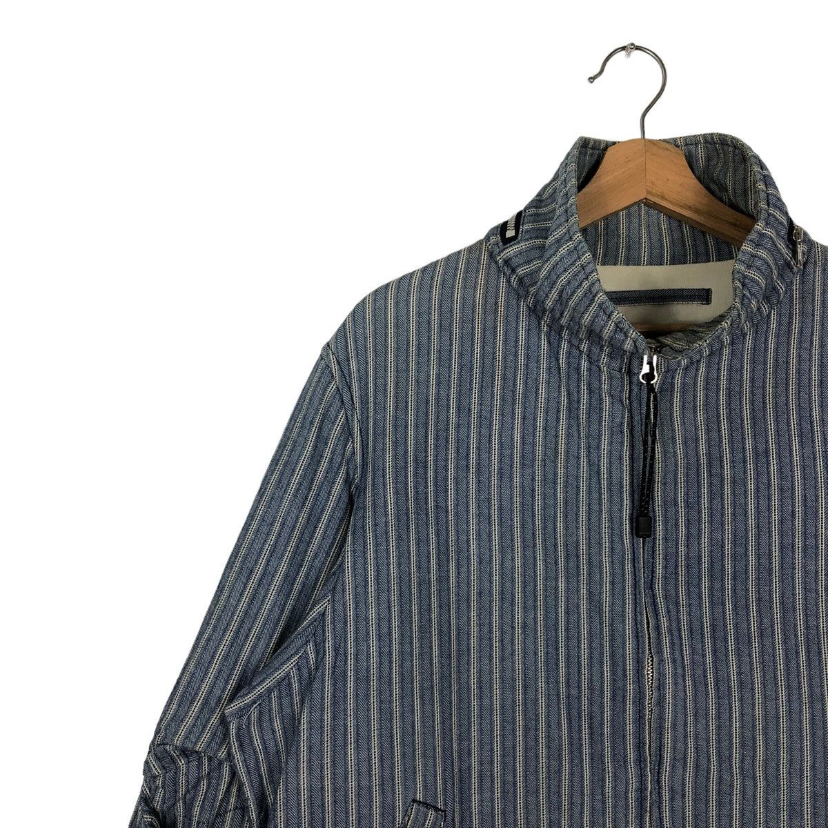 🔥90’s BOMBER JACKET PIN STRIPED CABANE DE ZUCCA ISSEY MIYAKE - 7