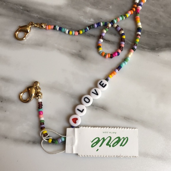 Aerie “Love” Beaded Mask Chain - 6