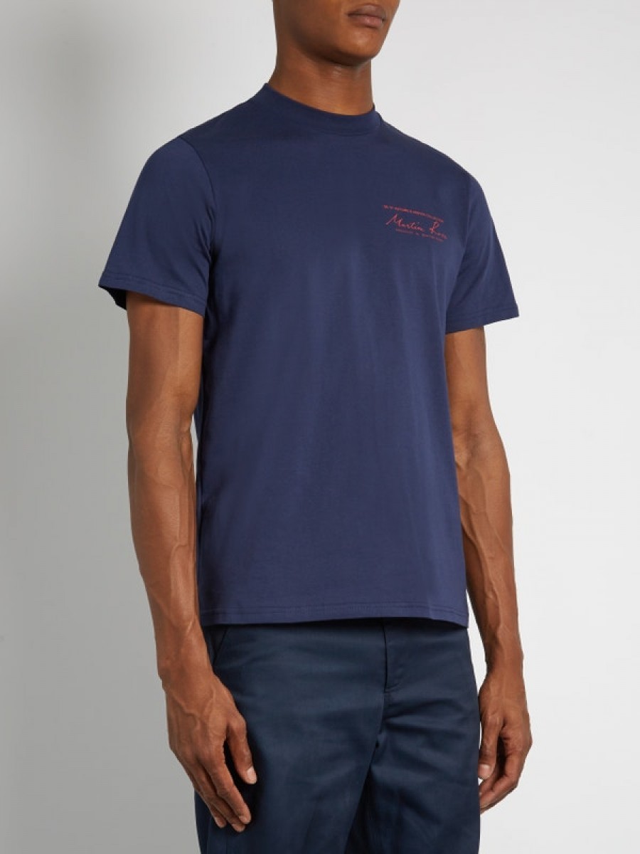 Martine Rose - Logo Classic T-Shirt Navy Blue Size S / M - 2