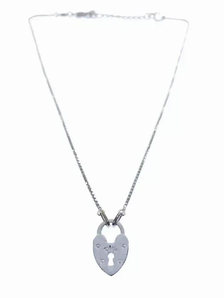 Silver Lock Necklace - 2