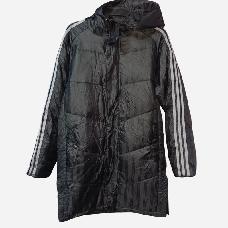 Adidas Men's Black and White Jacket - 1