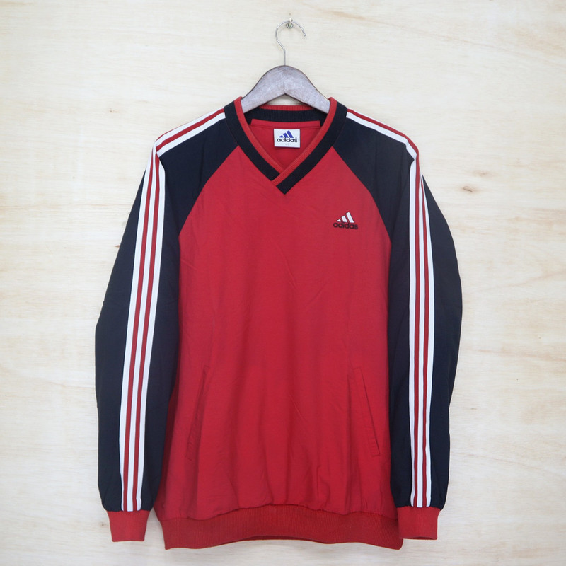 Vintage 90s ADIDAS Japan Descente Mini Logo Embroidered Longsleeve Windbreaker Made In Japan - 1