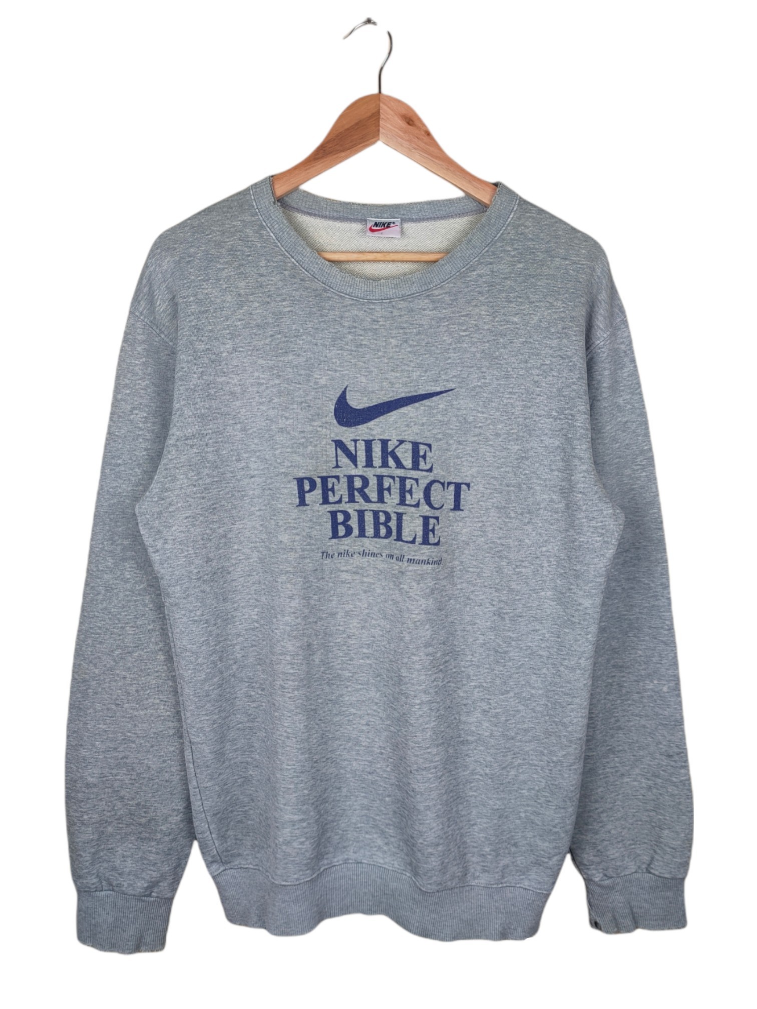 Vintage - Vintage Nike 90s Perfect Bible Distressed Sweatshirt - 1