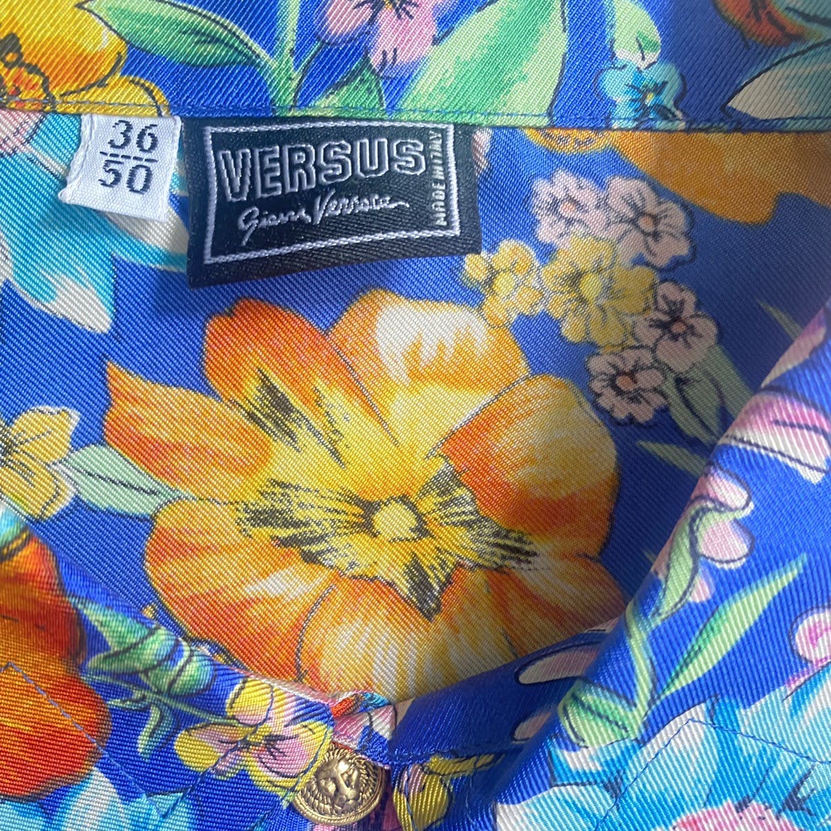Vintage 90’s Versus Versace Floral Silk Shirt - 3