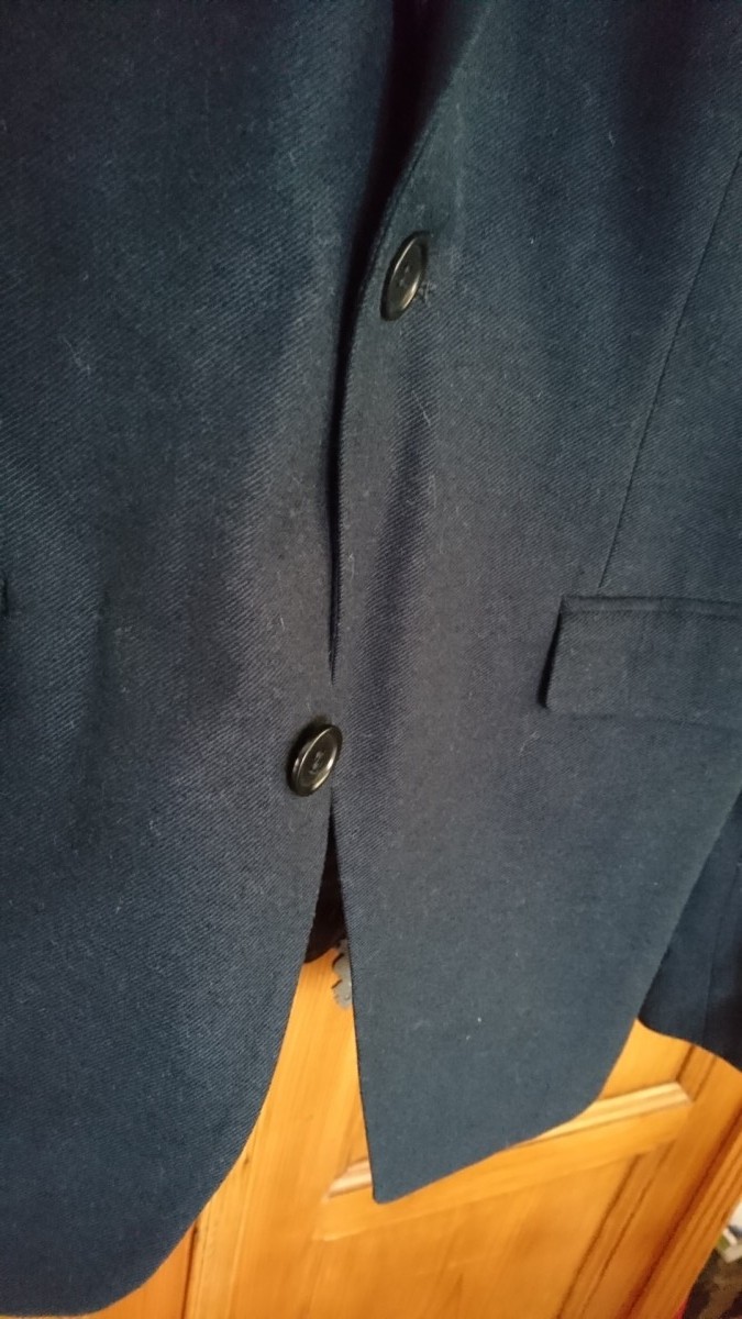 Unconditional - Blue Cotton - Wool Blend Blazer Jacket Size Small / EU46 - 5