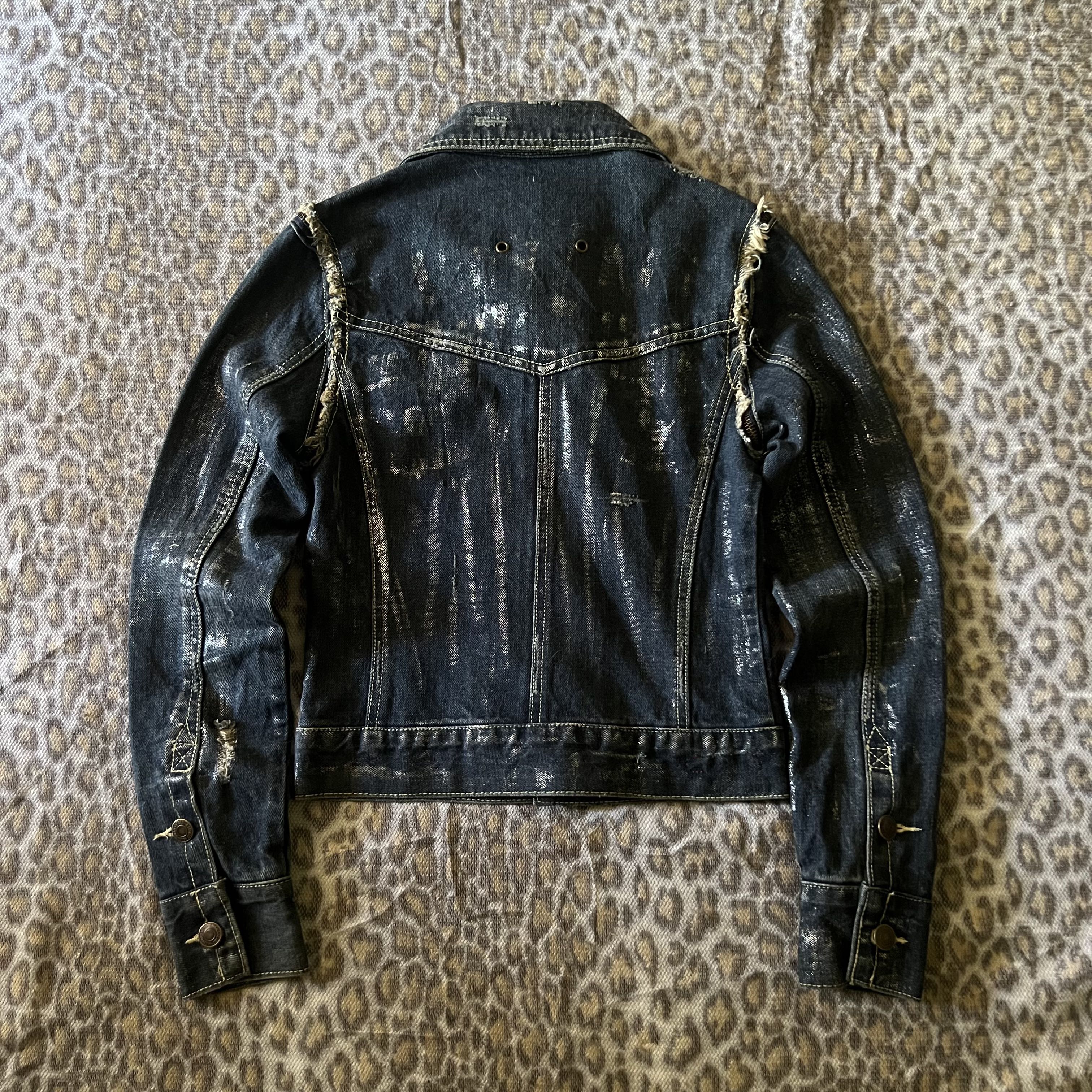 JSG Tokyo Silver Waxed Denim Jacket - 10