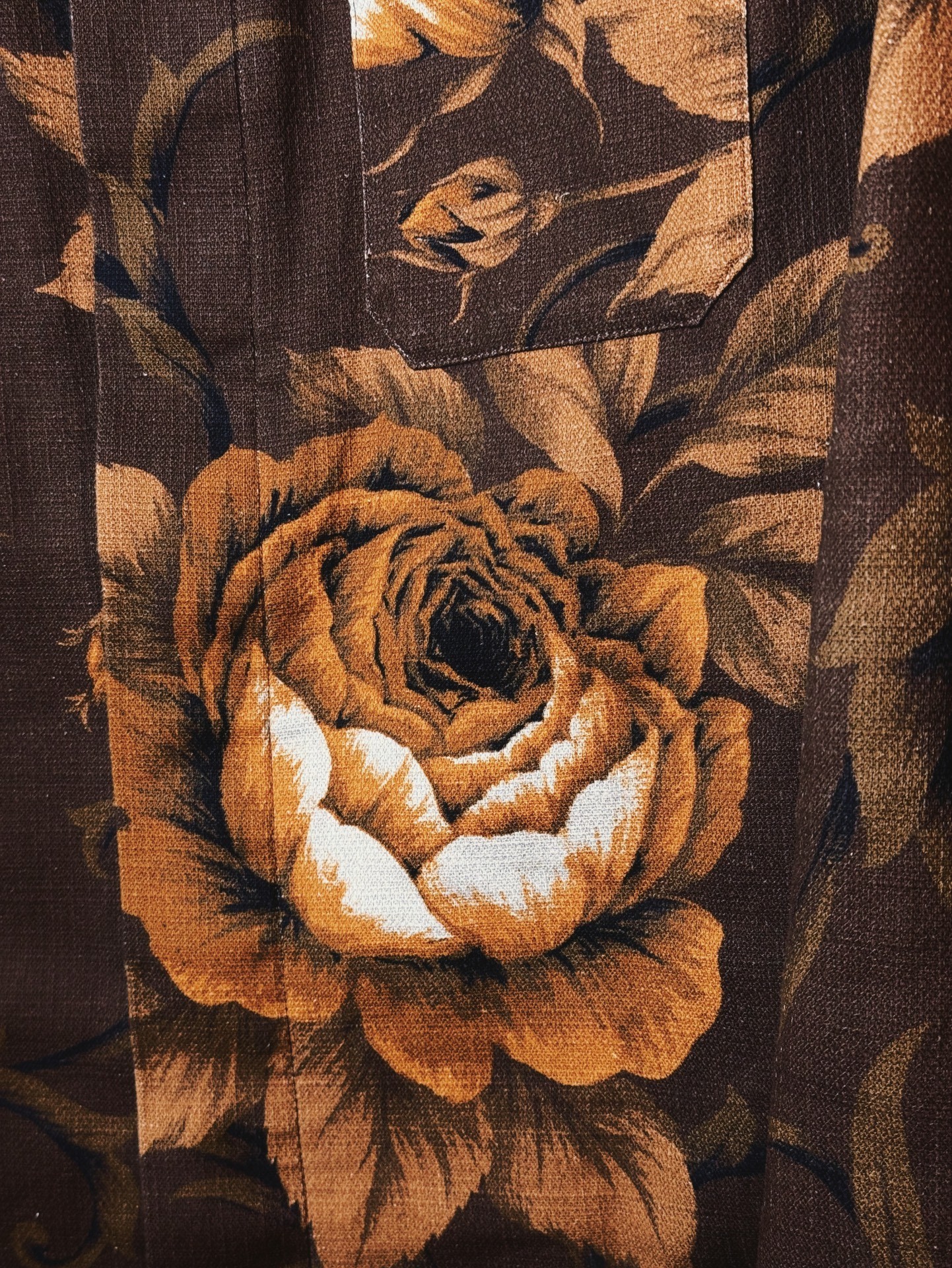 Yohji Yamamoto x Lin Dashi 14AW oil painting peony double collar shirt - 3