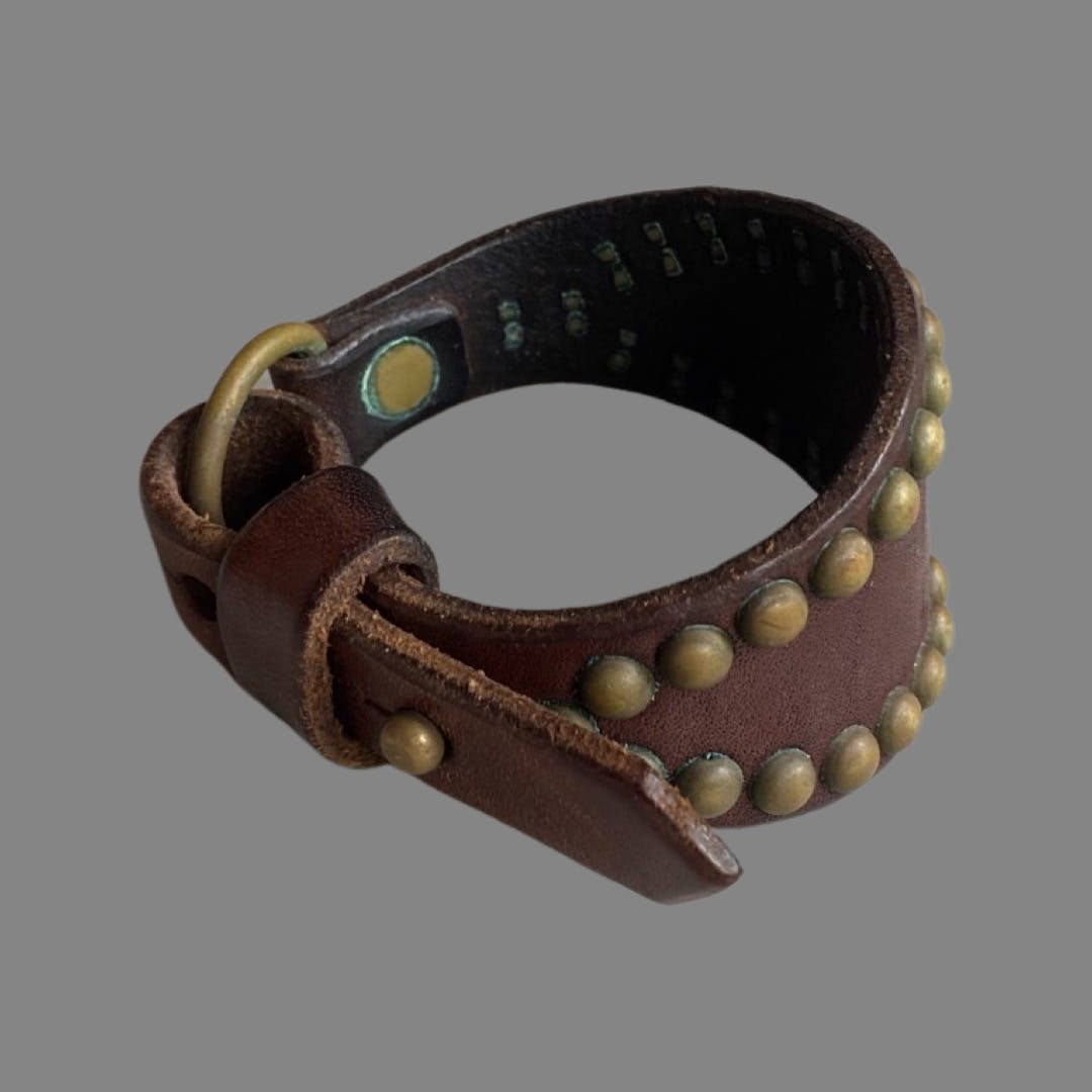 FW05 “The High Street “ Stud Leather Bracelet - 2