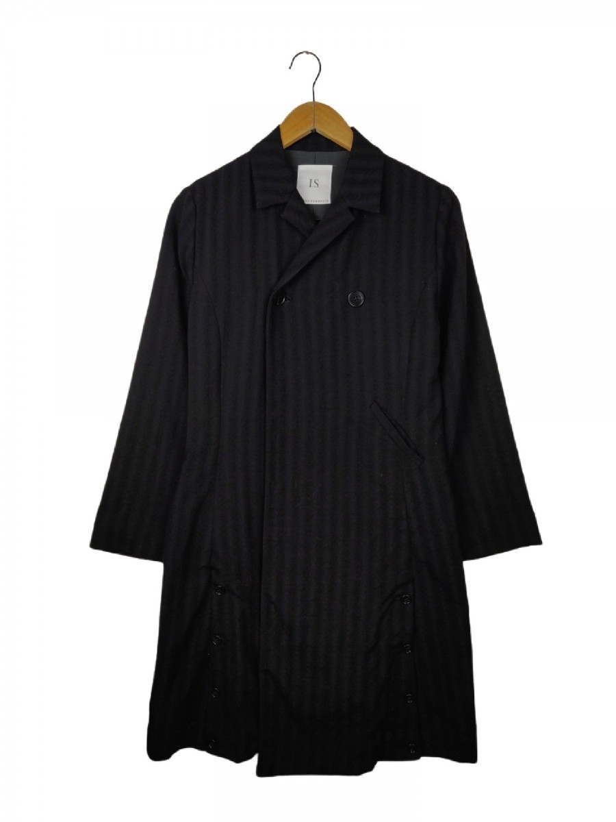 Designer - Sunaokuwahara Stripe Button Long Femme Coat - 1