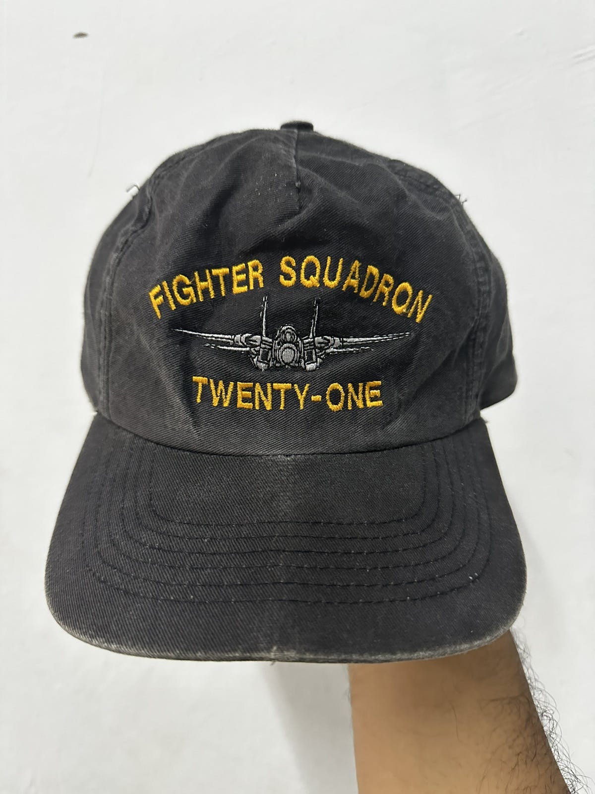 Vintage - Vtg Distress Fighter Squadron Twenty One Hat - 1
