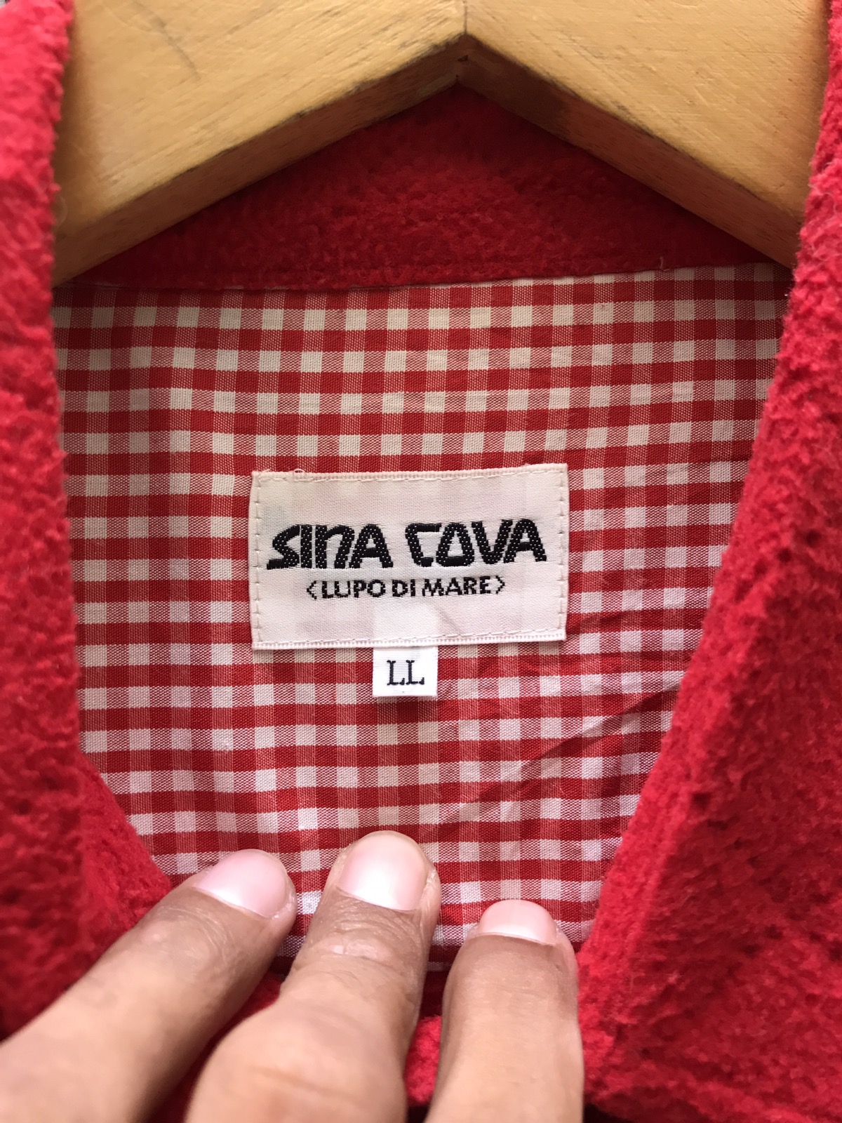 Japanese Brand - SINA COVA LUPO DI MARE FLEECE BUTTON SHIRT MADE IN JAPAN - 7