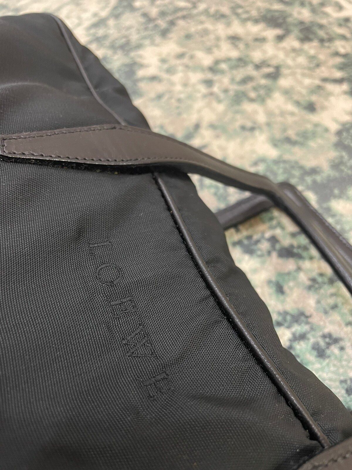Loewe Black Nylon Leather Handle Travel Bag - 17